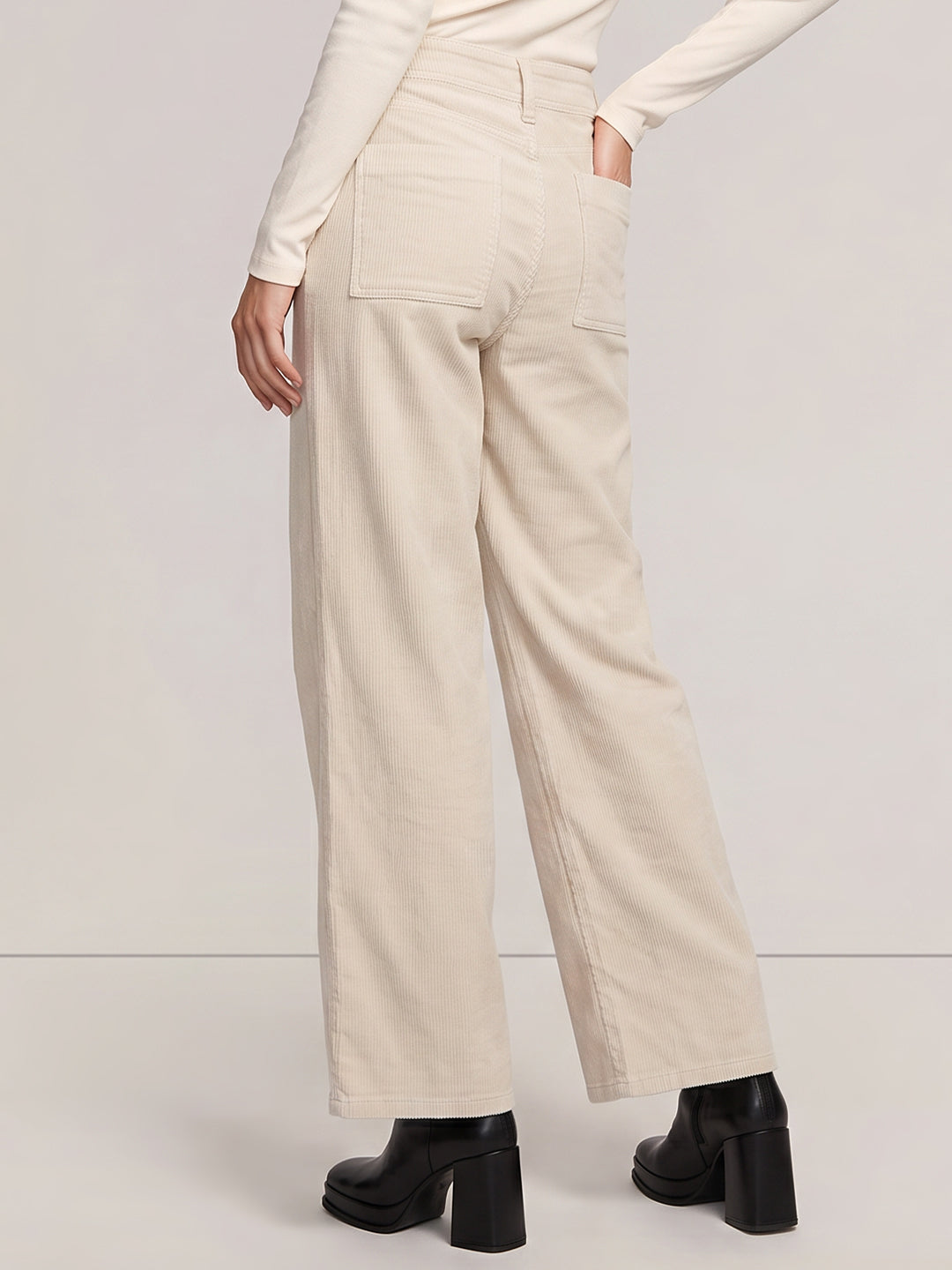 Beige Corduroy Pants