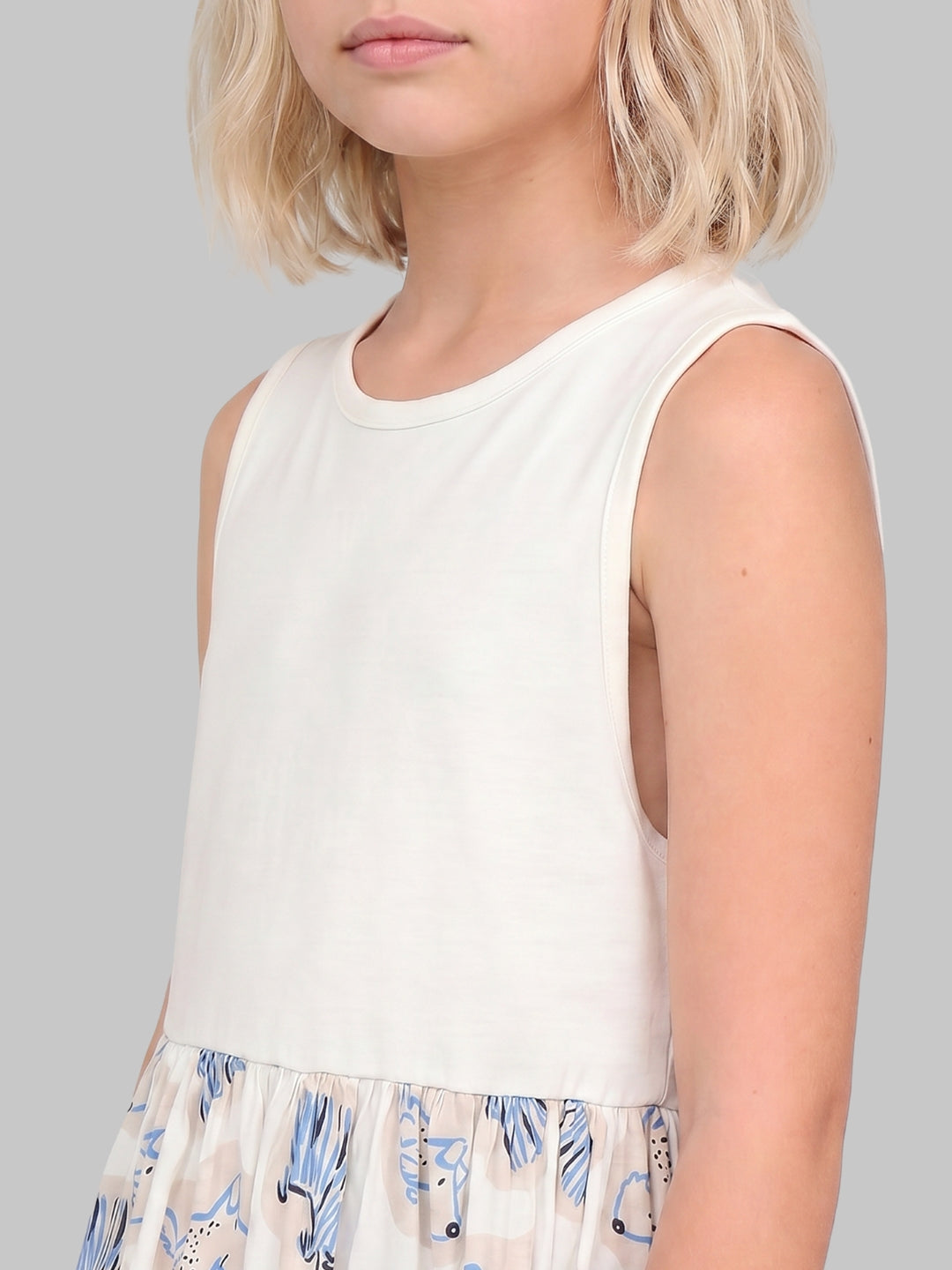 GIRLS White Animal Print Dress