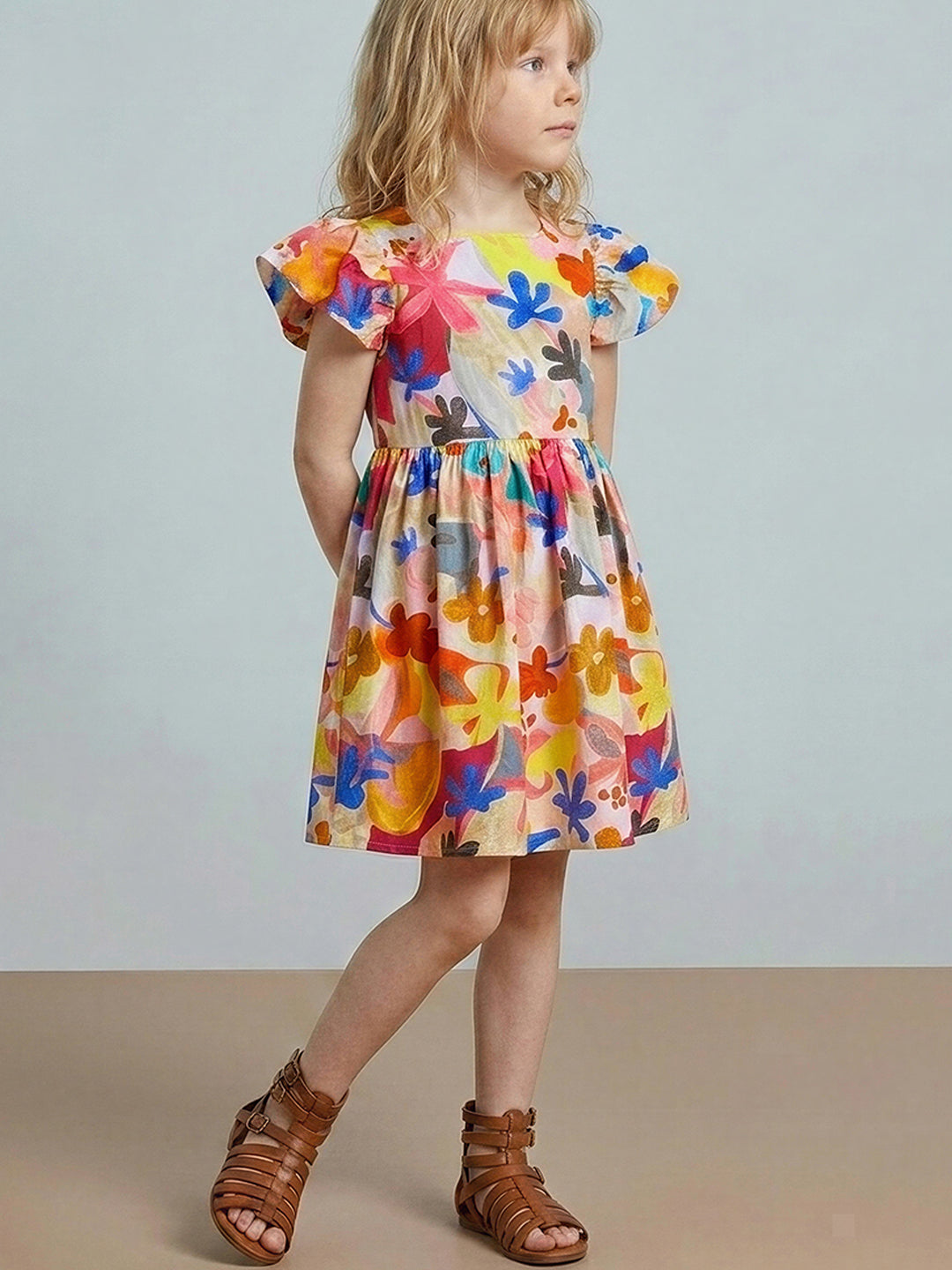 GIRLS Floral Fit & Flare Dress