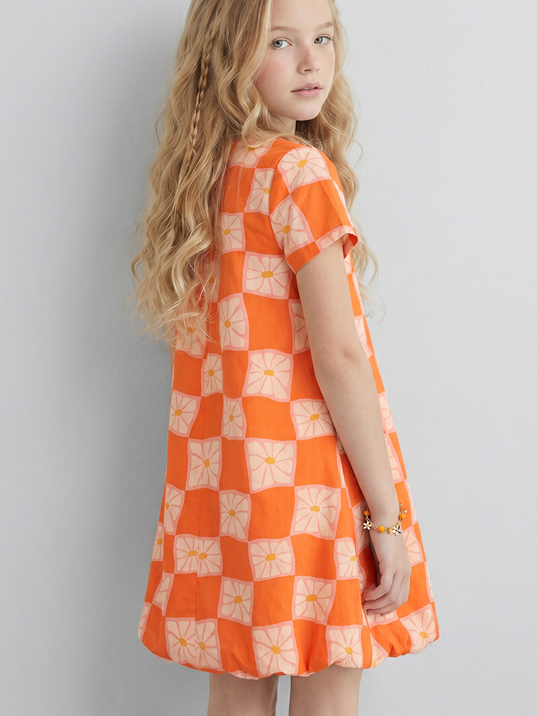 Girls Printed Sleeveless Dress