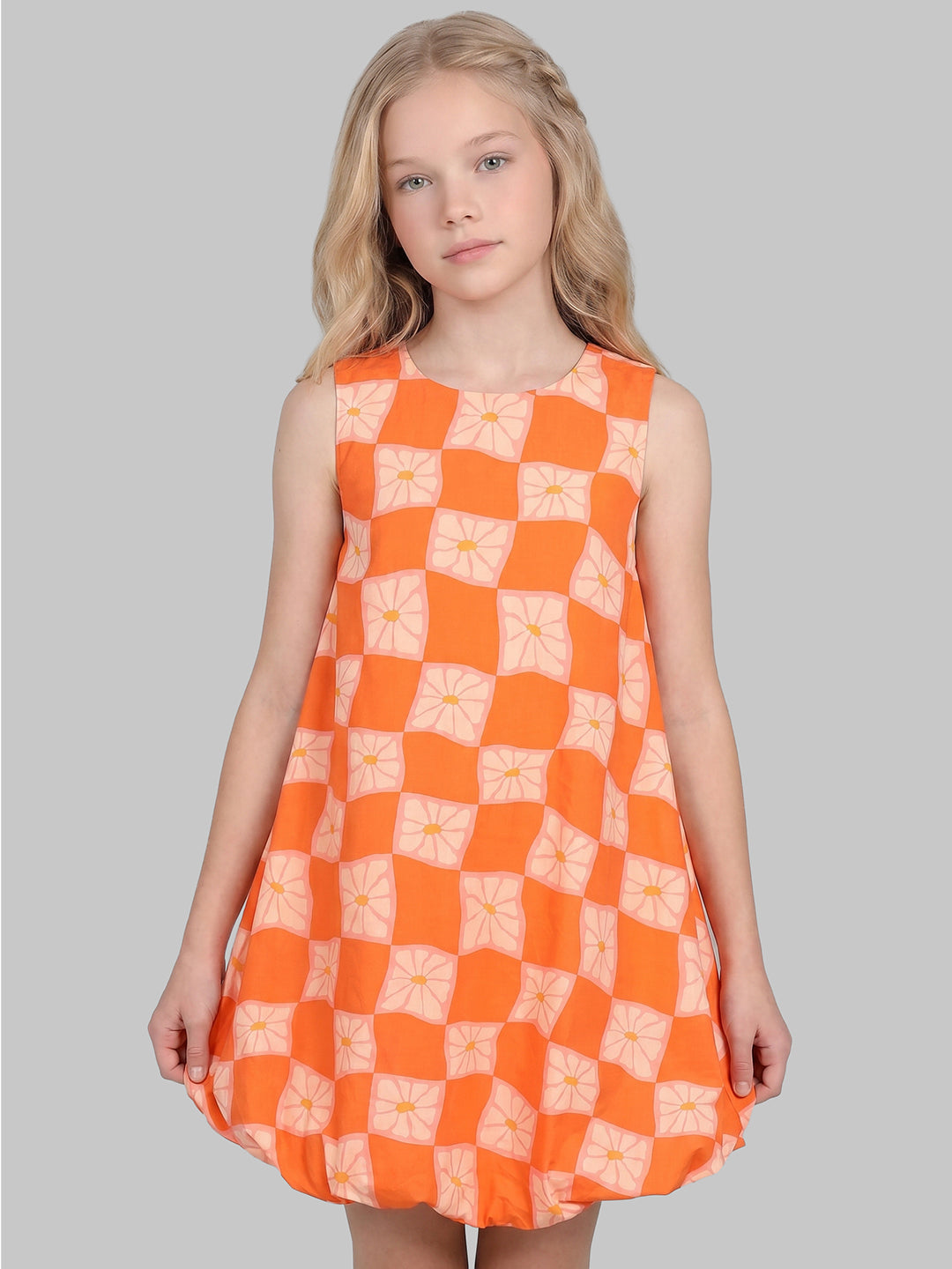 Girls Printed Sleeveless Dress