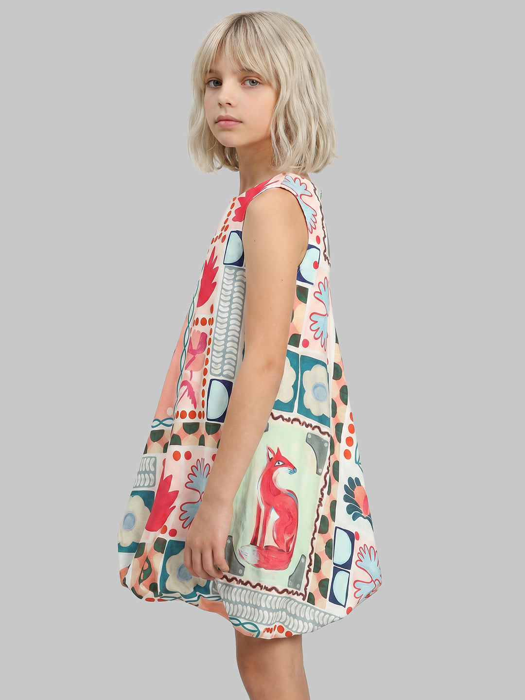 GIRLS Printed Bubble Hem Dress