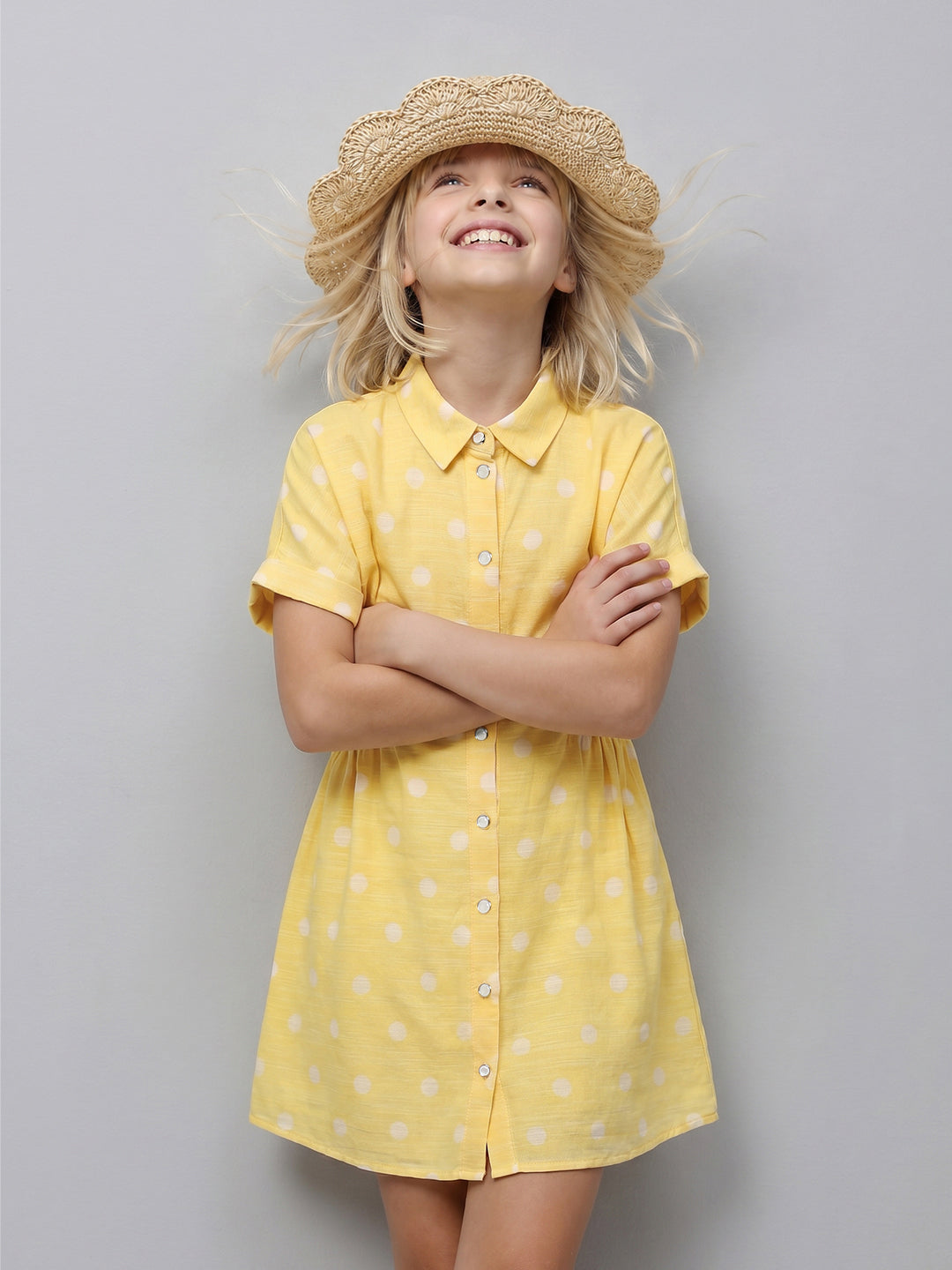 GIRLS Polka Dot Shirt Dress
