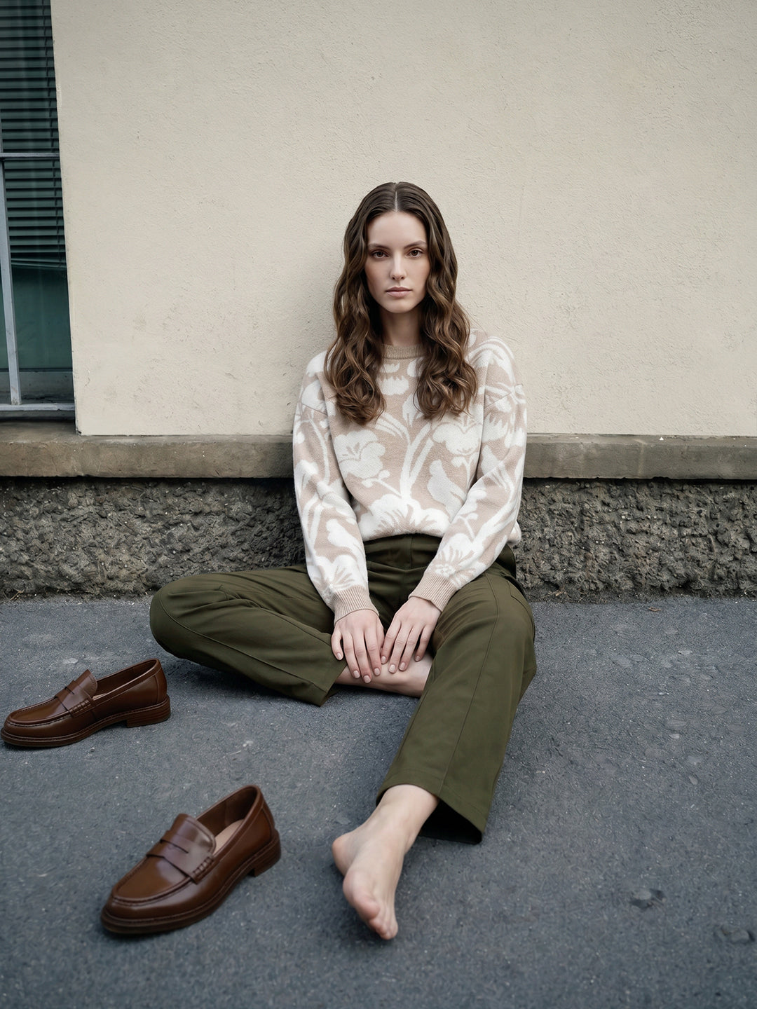 Olive Green Wide Cargo Pants
