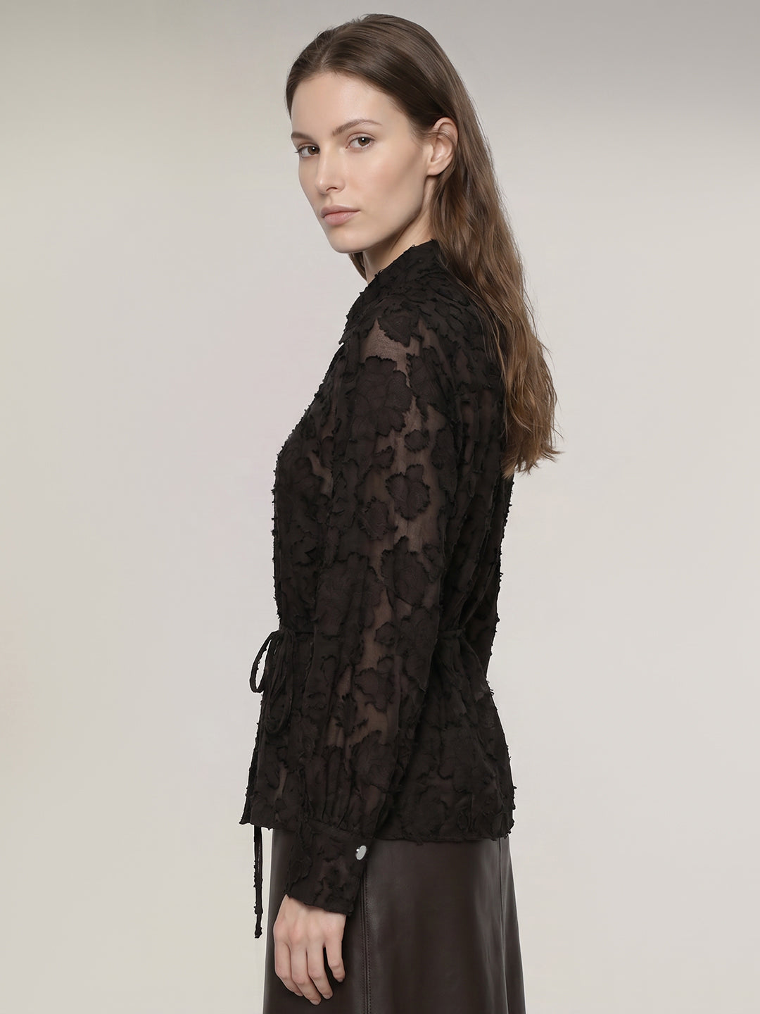 Dark Brown Floral Shirt