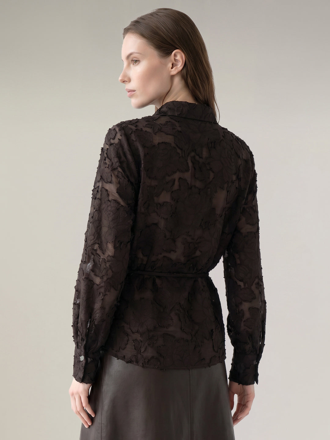 Dark Brown Floral Shirt
