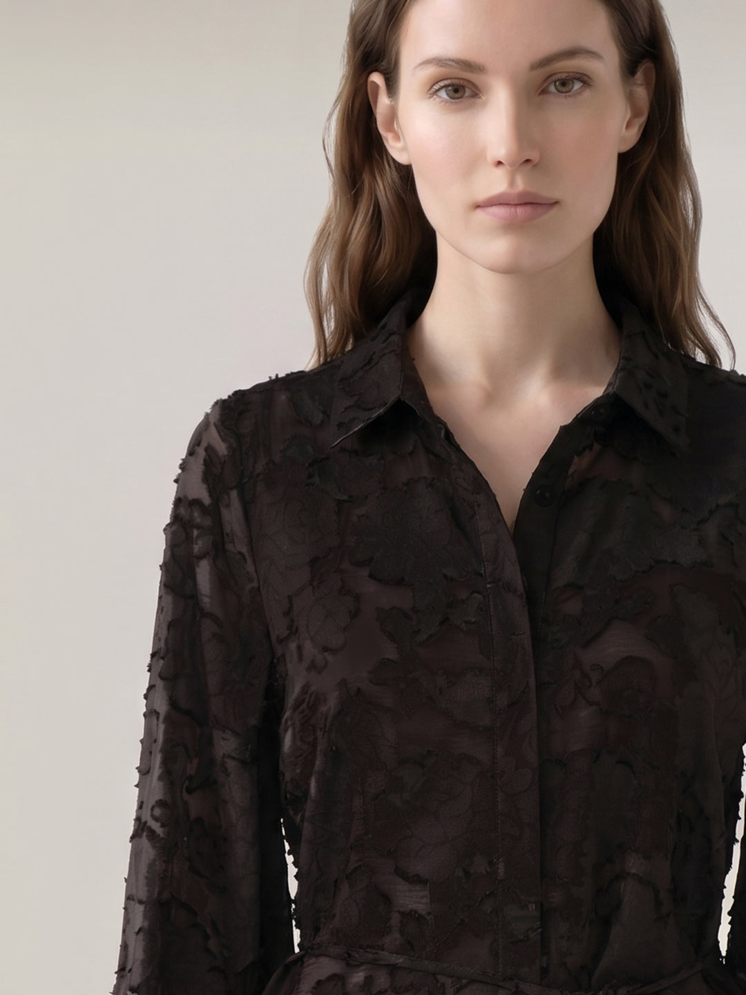 Dark Brown Floral Shirt
