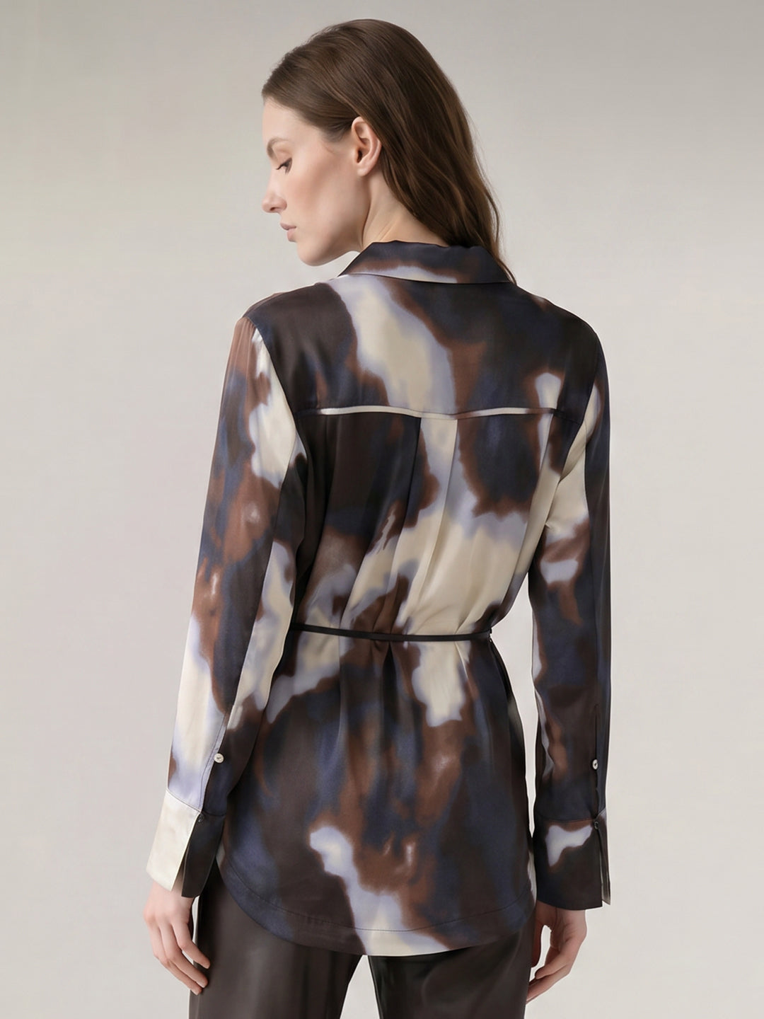 Brown Printed Shirt