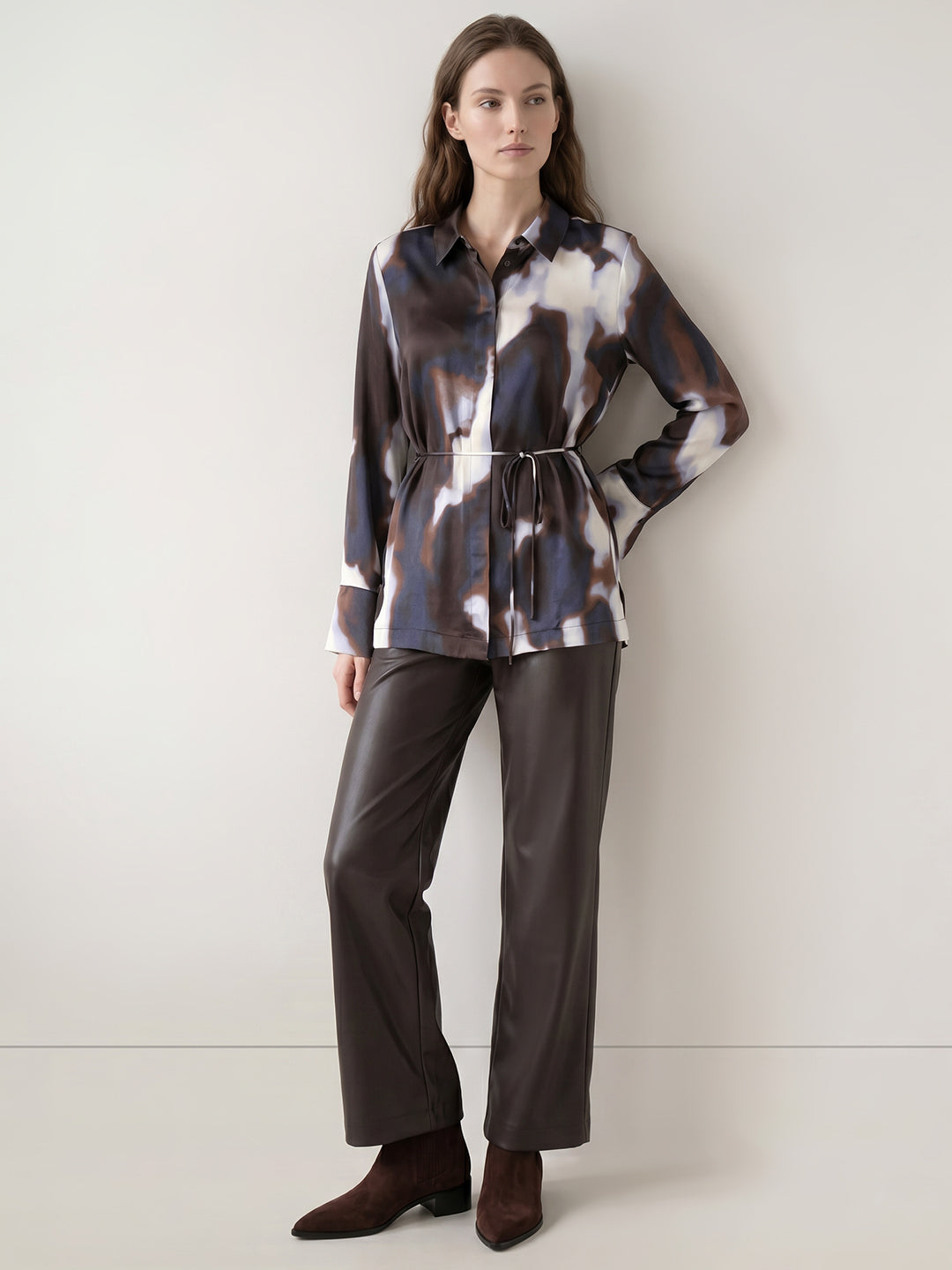 Brown Printed Shirt