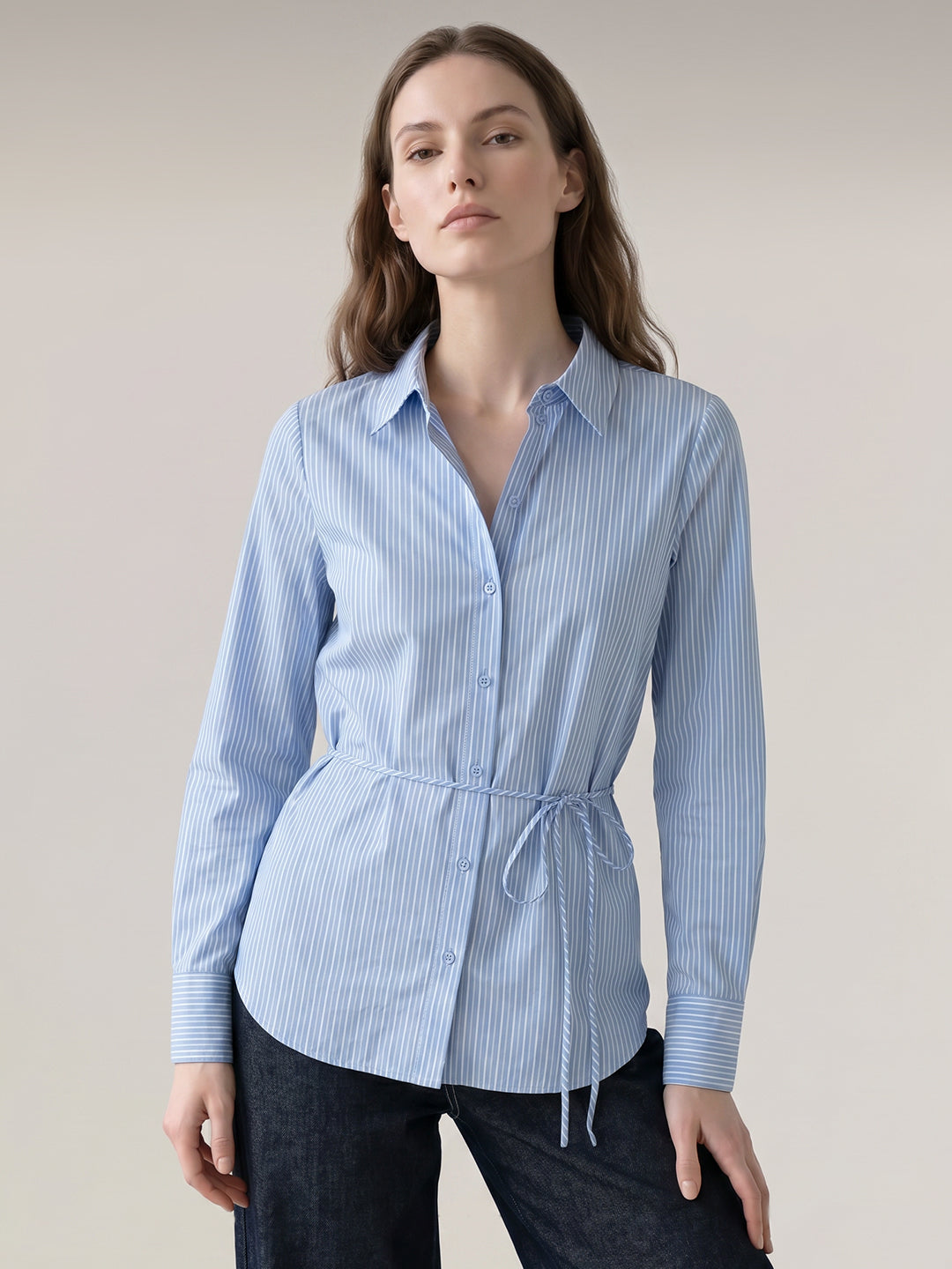 Light Blue Striped Shirt