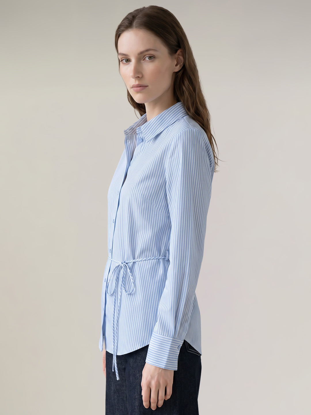 Light Blue Striped Shirt