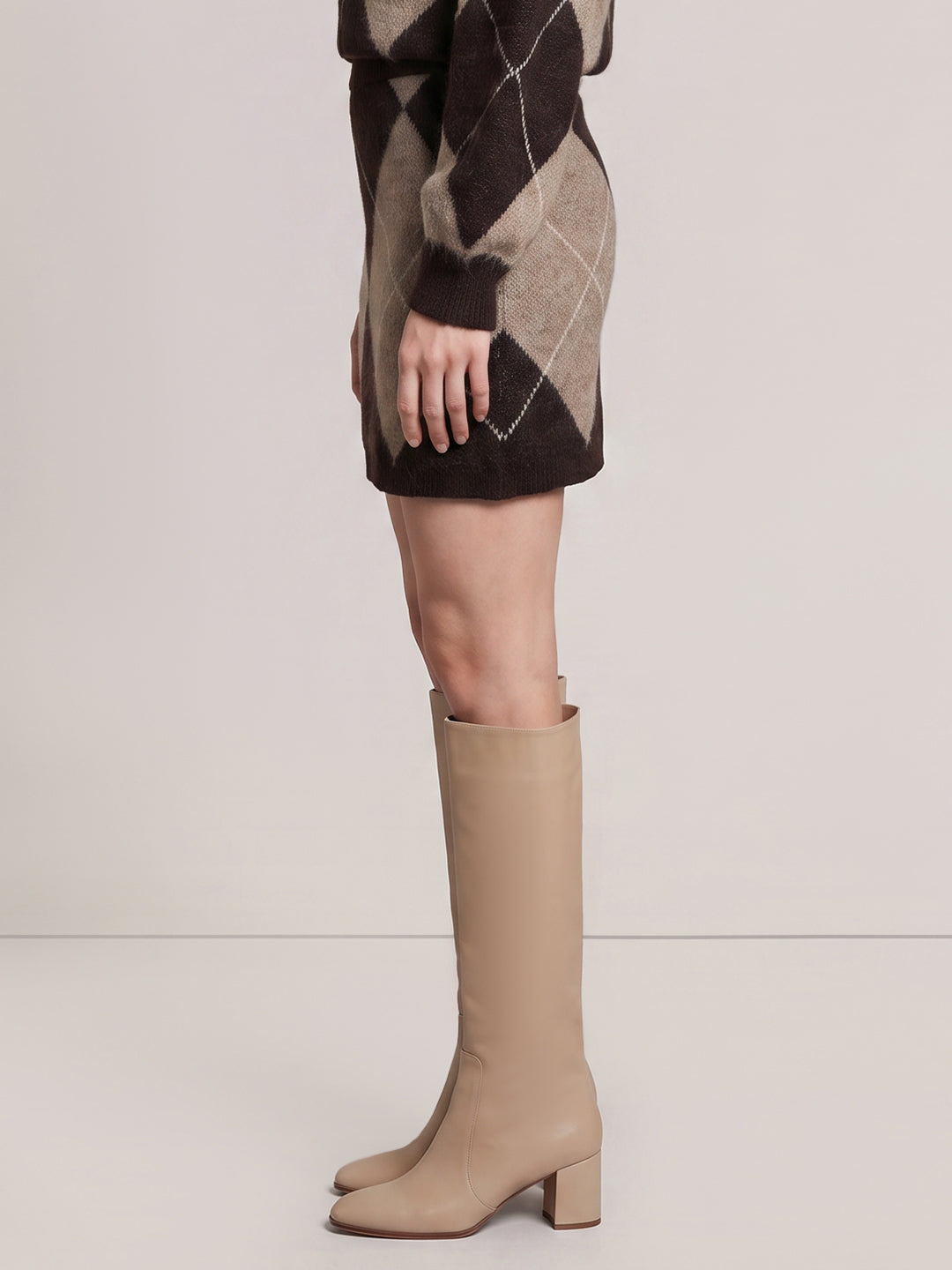 Printed Short Knitted Skirt