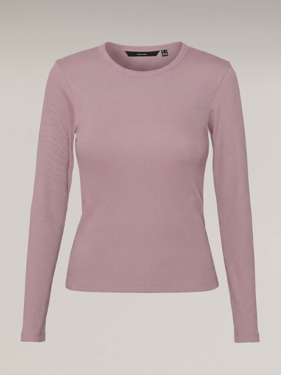 Purple Ribbed Full Sleeve Top