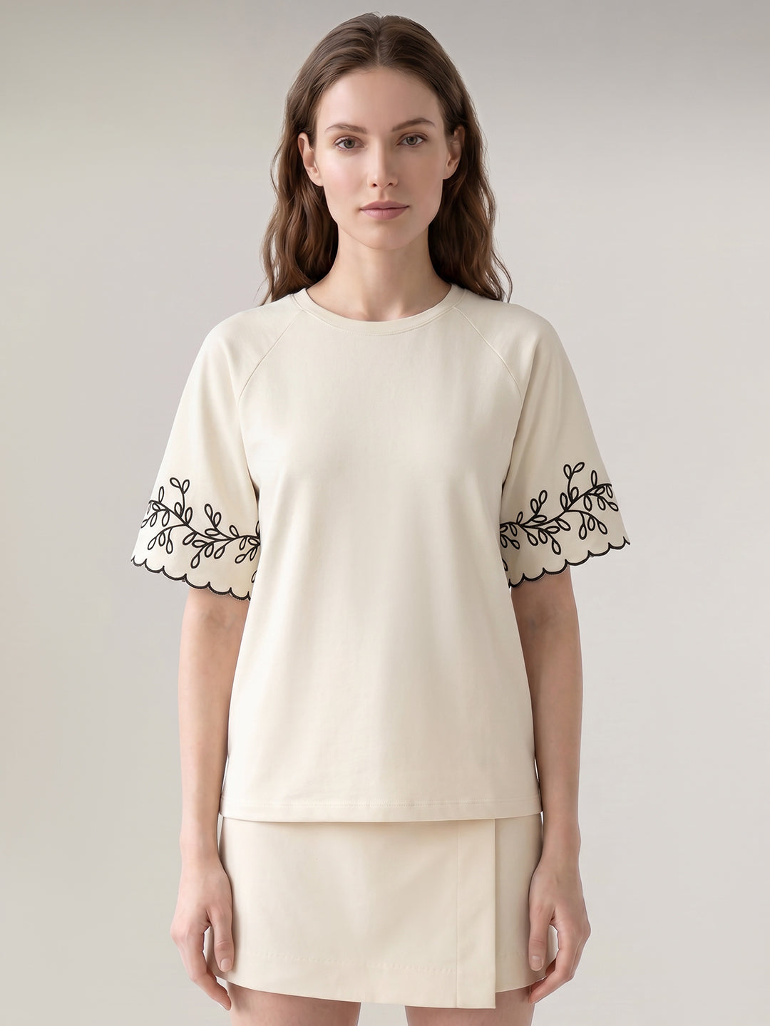 Dark Brown O-Neck Top