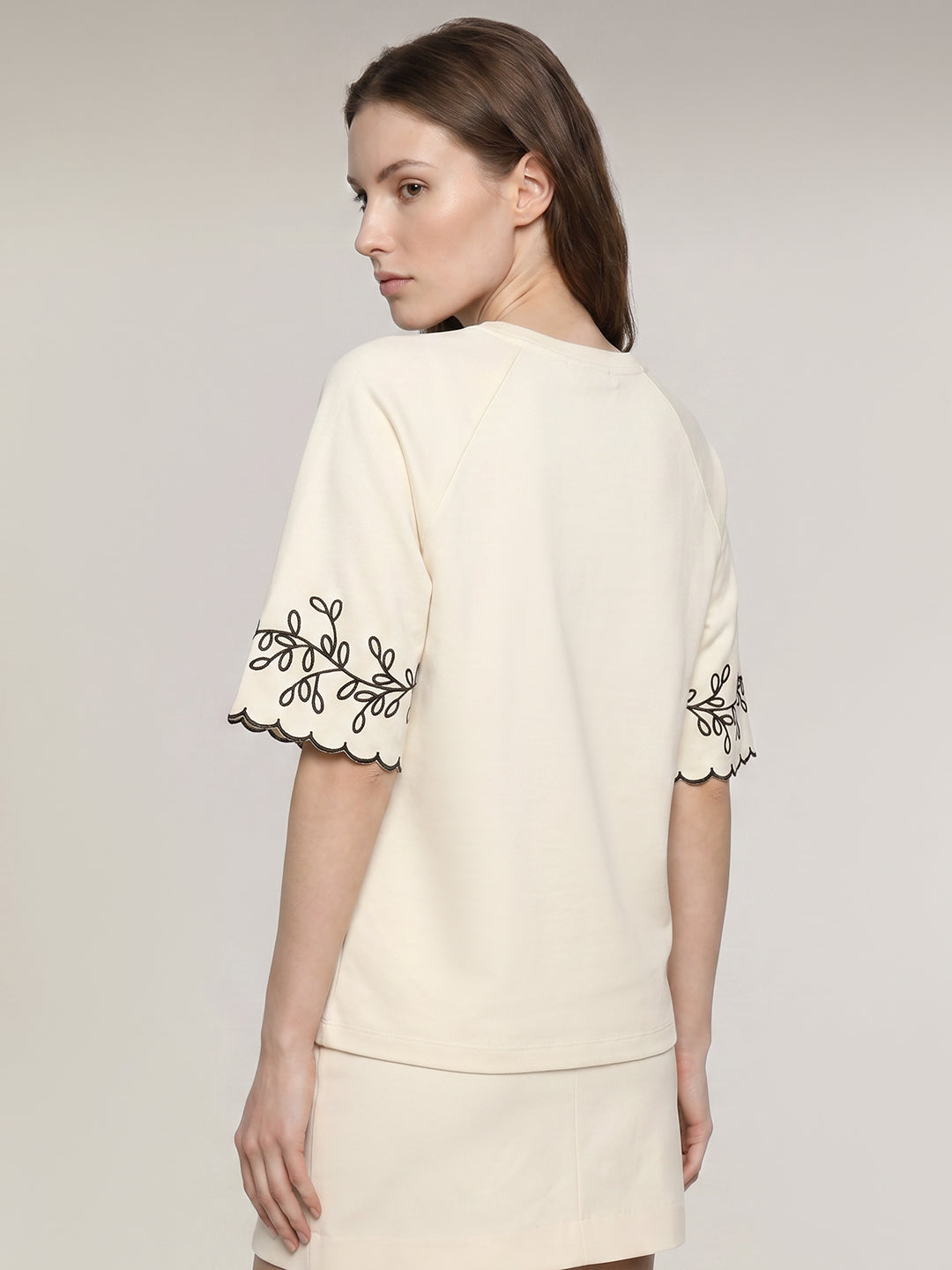 Dark Brown O-Neck Top