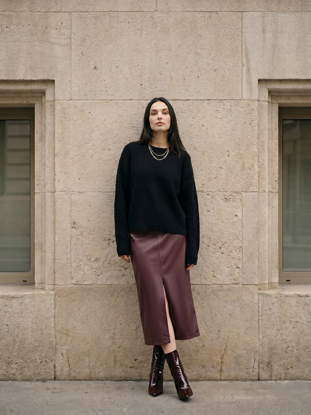 Navy Blue O-Neck Pullover