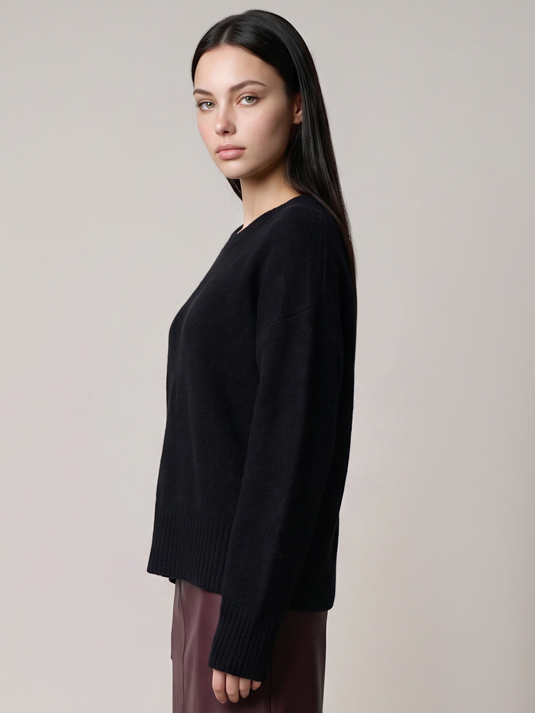 Navy Blue O-Neck Pullover