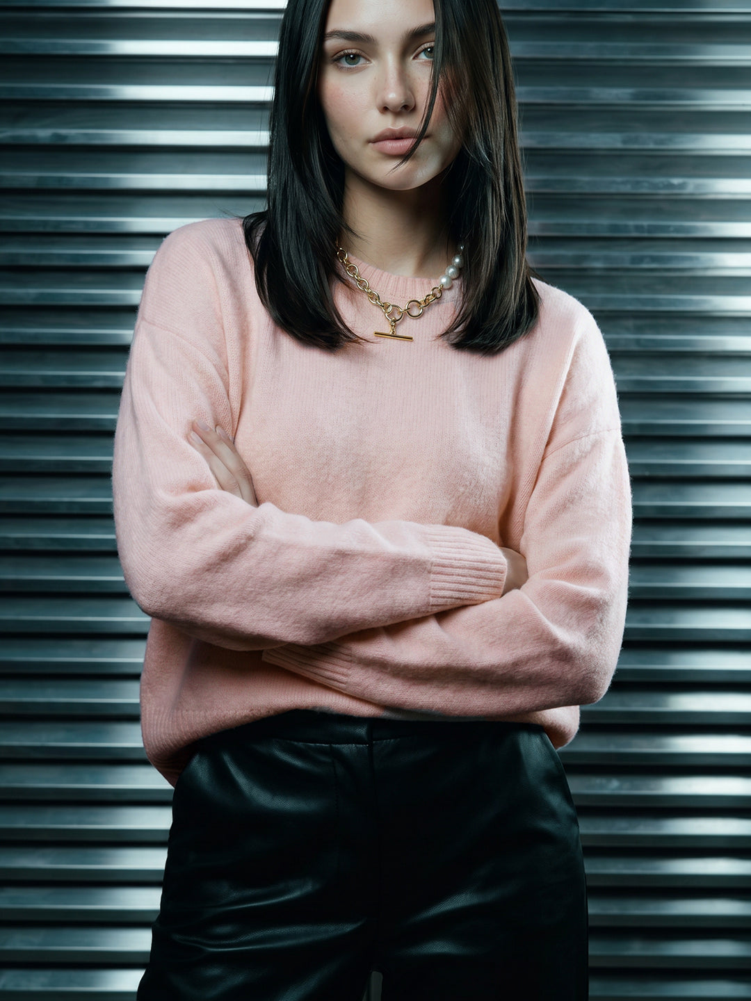 Pink O-Neck Pullover