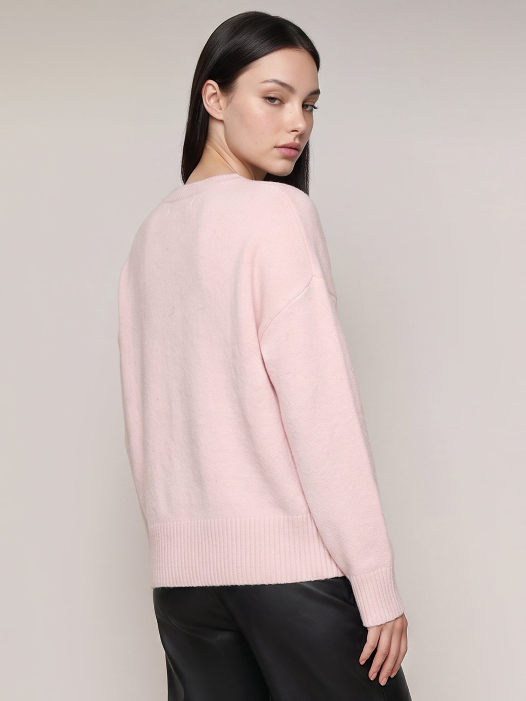 Pink O-Neck Pullover