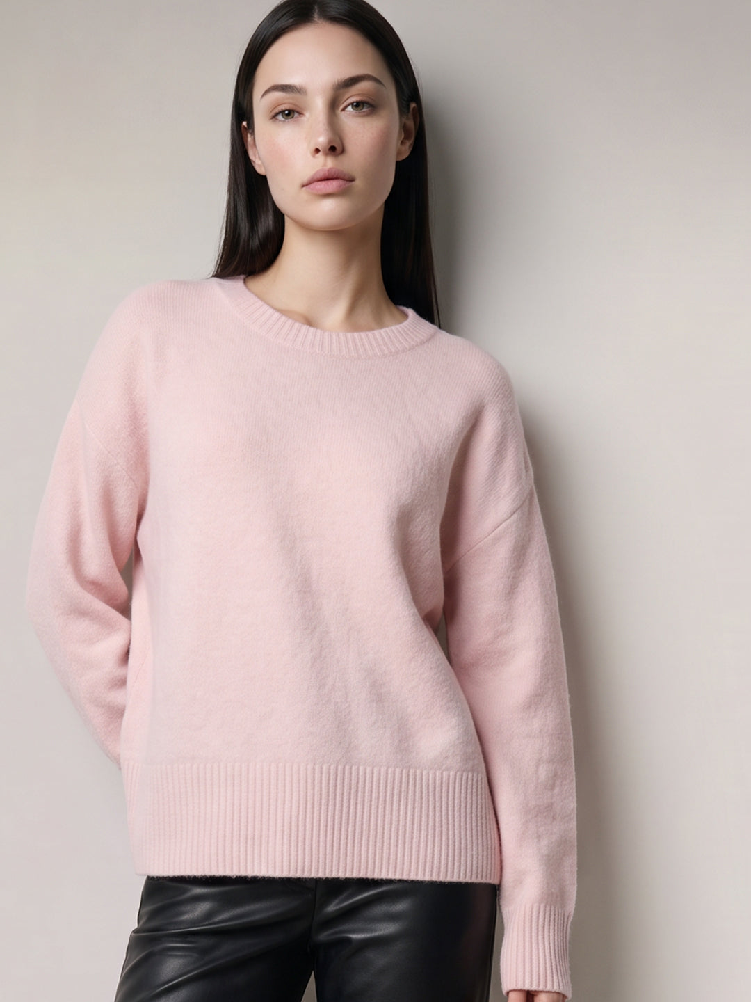 Pink O-Neck Pullover