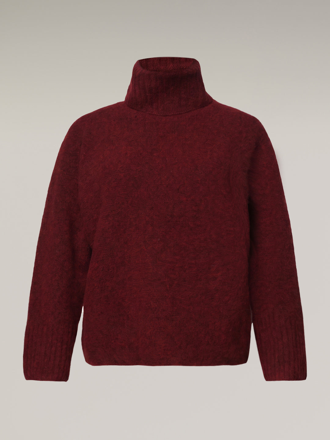 Burgundy Roll Neck Pullover
