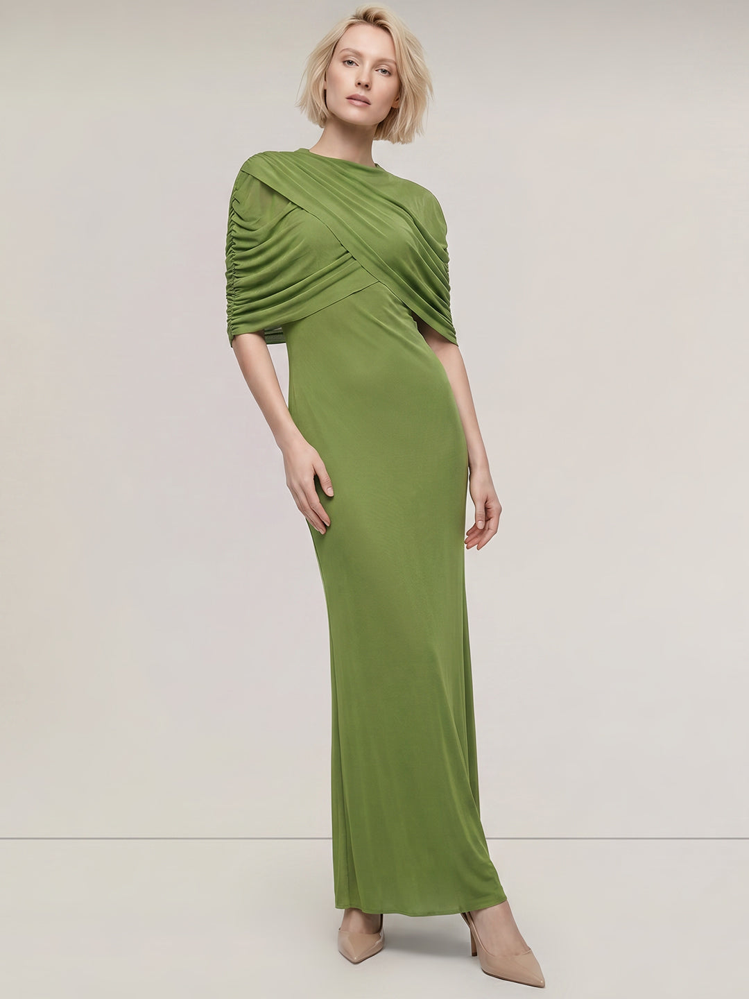 Green Mesh Maxi Dress