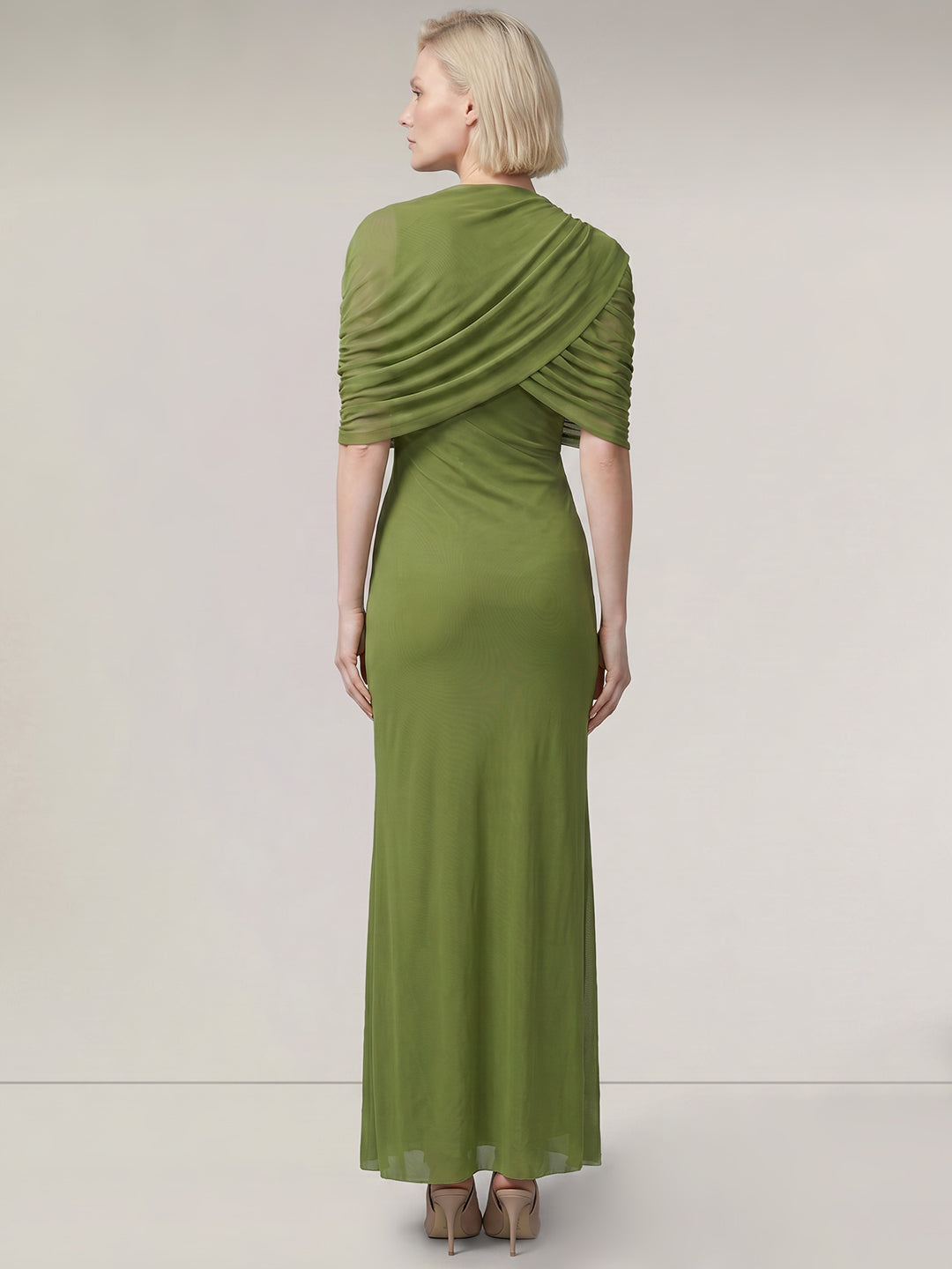Green Mesh Maxi Dress