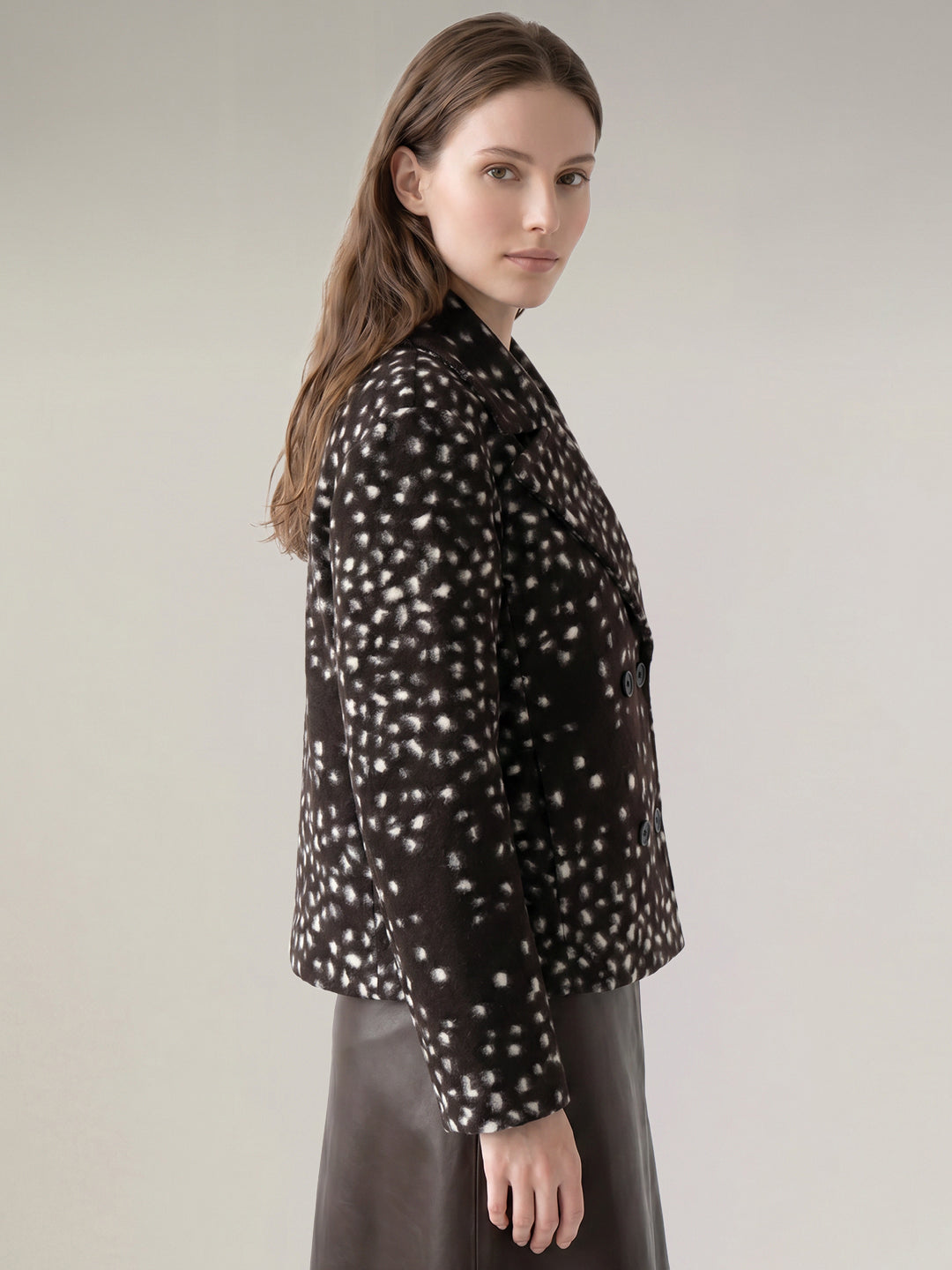 Brown Printed Jacket