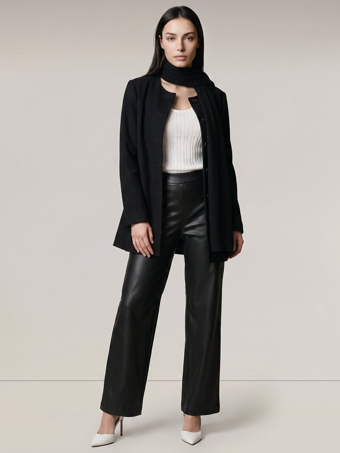 Black Wool Blend Jacket