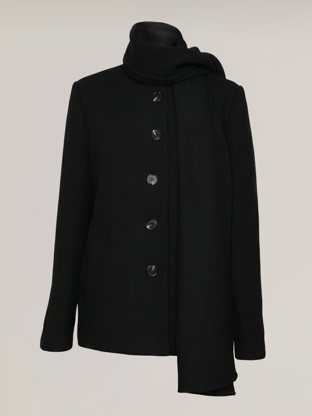 Black Wool Blend Jacket