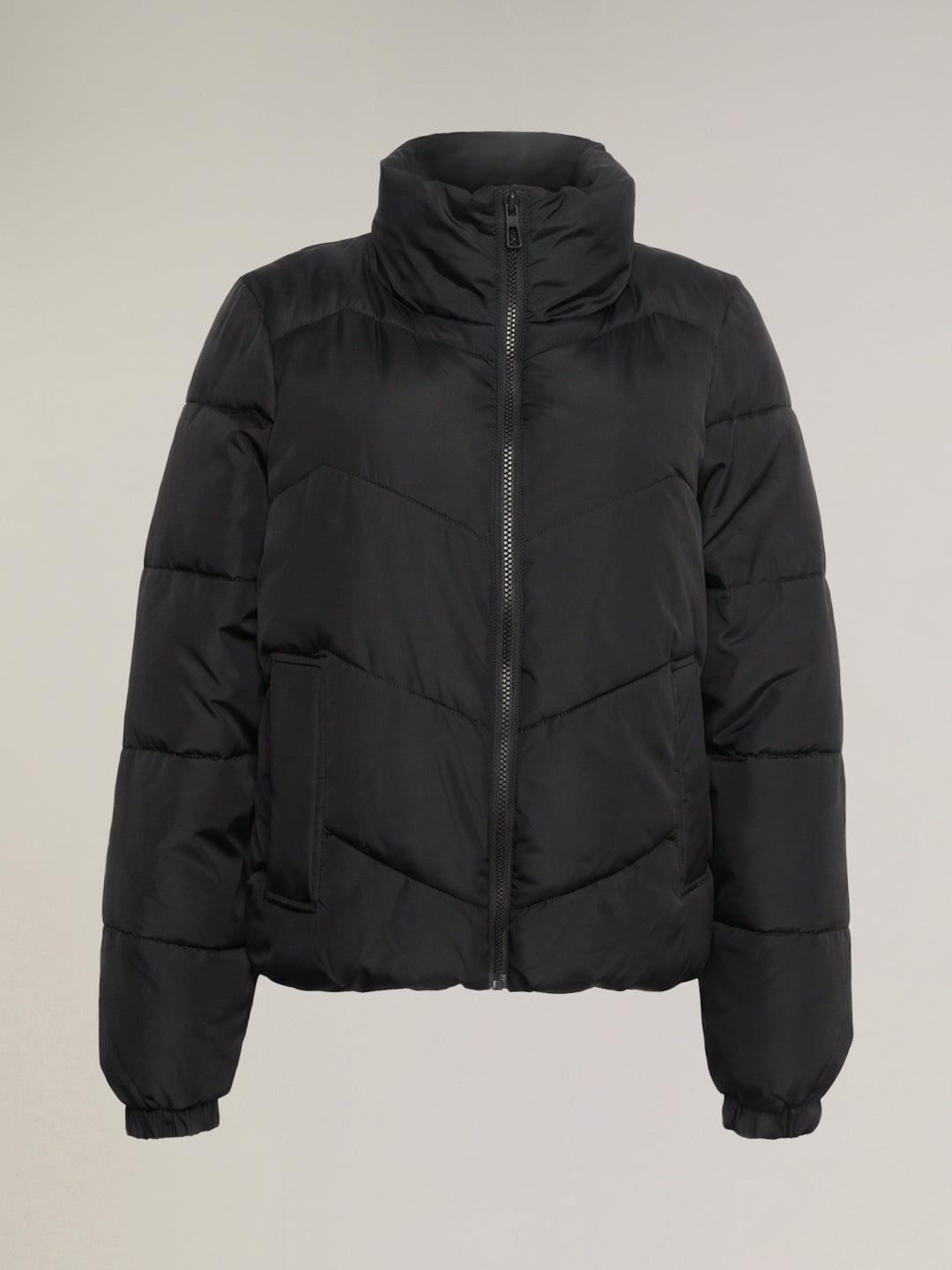 Black Quilted Puffer Jacket