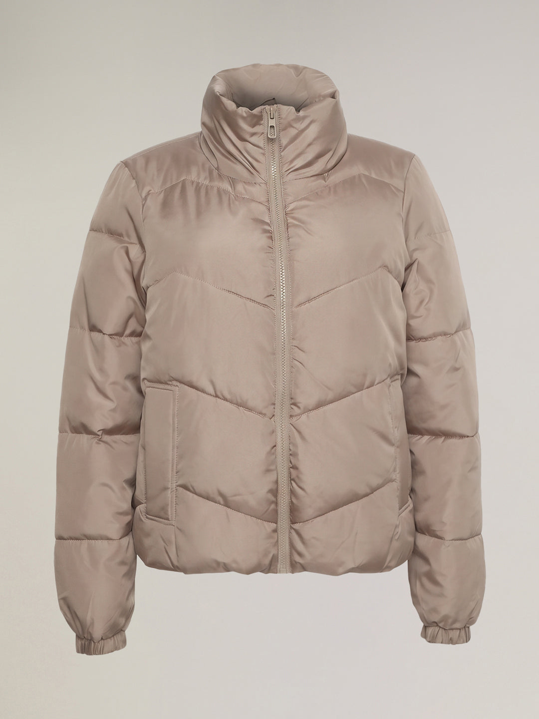 Grey Quilted Puffer Jacket