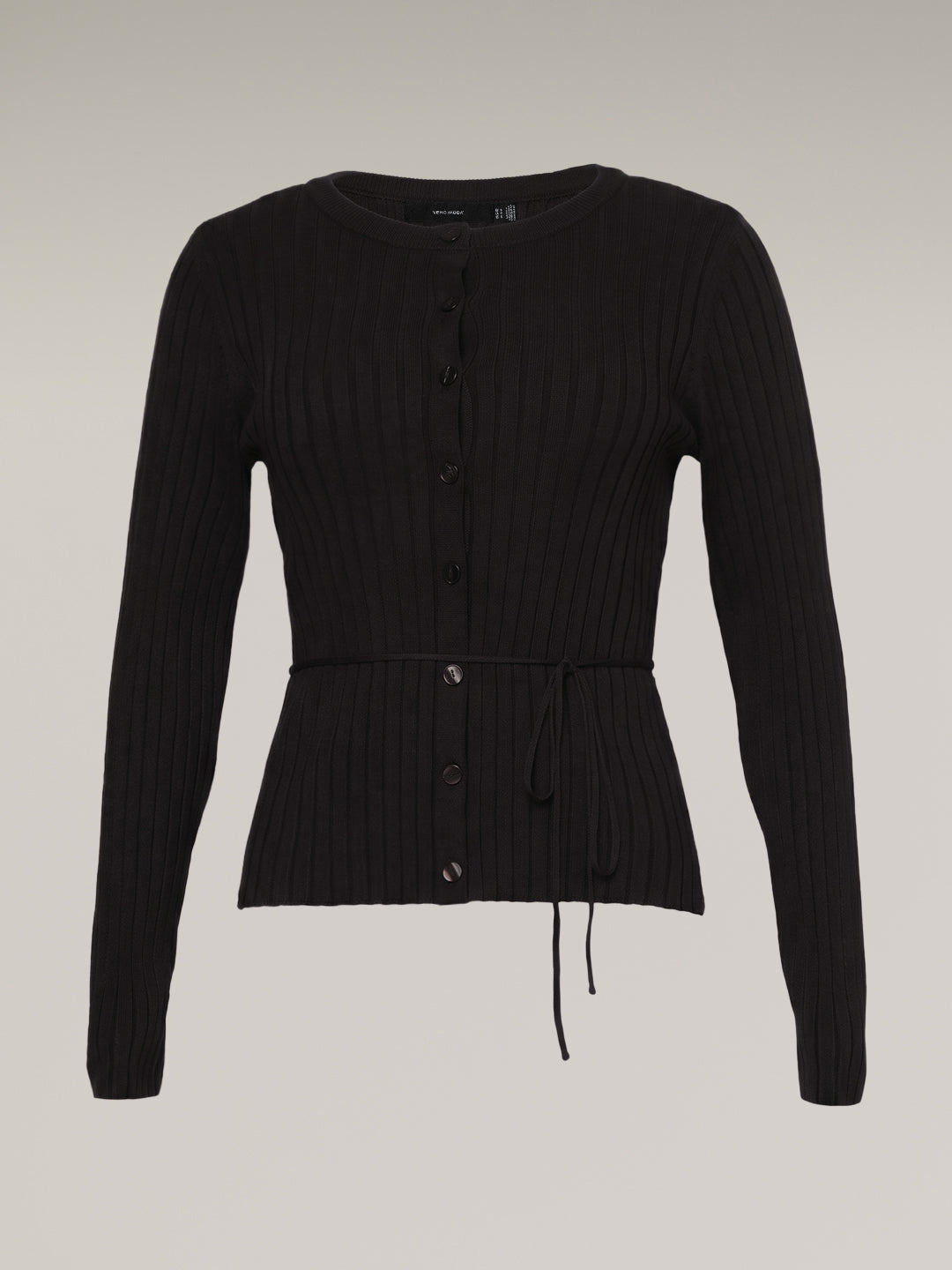 Dark Brown O-Neck Cardigan