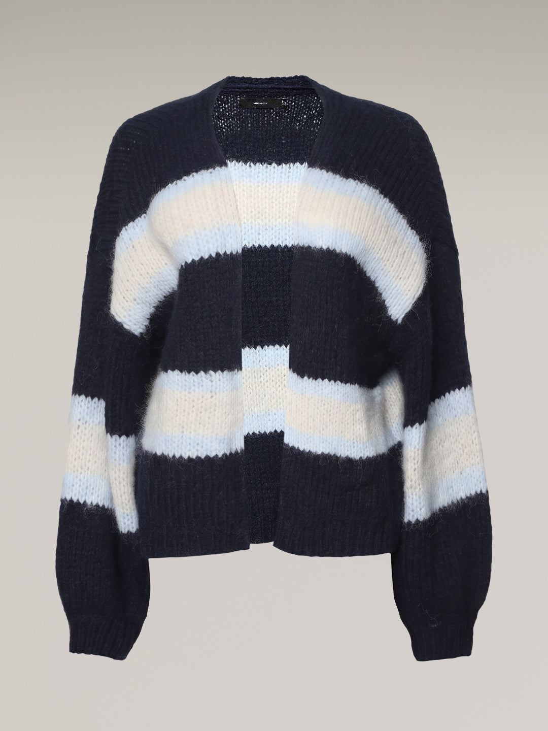 Navy Blue Striped Cardigan