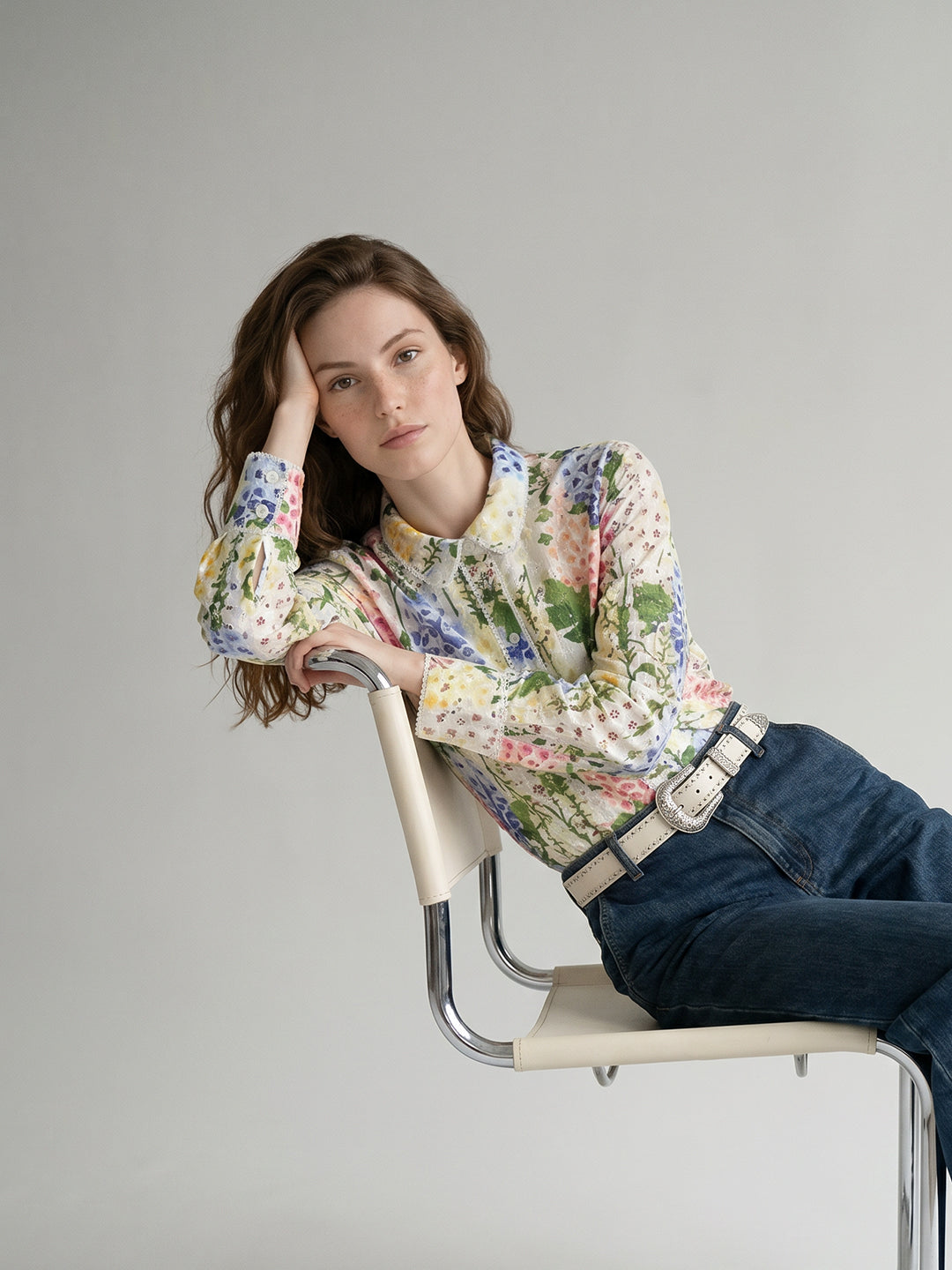 Floral Print Cotton Shirt
