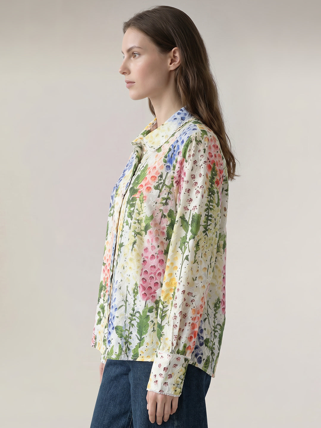 Floral Print Cotton Shirt