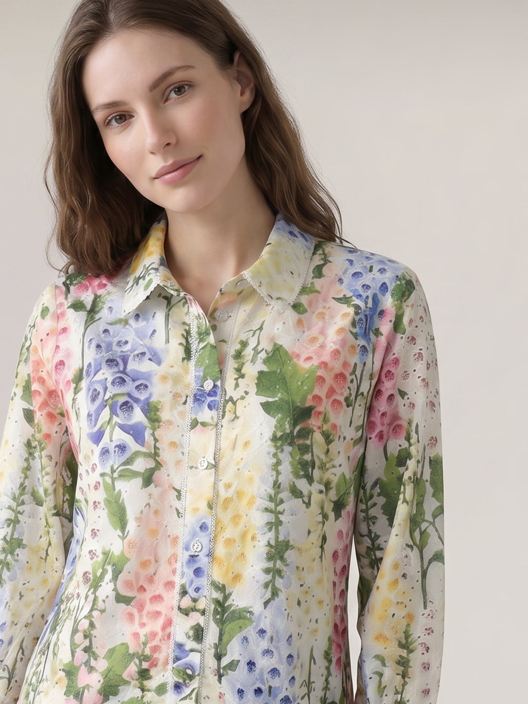 Floral Print Cotton Shirt