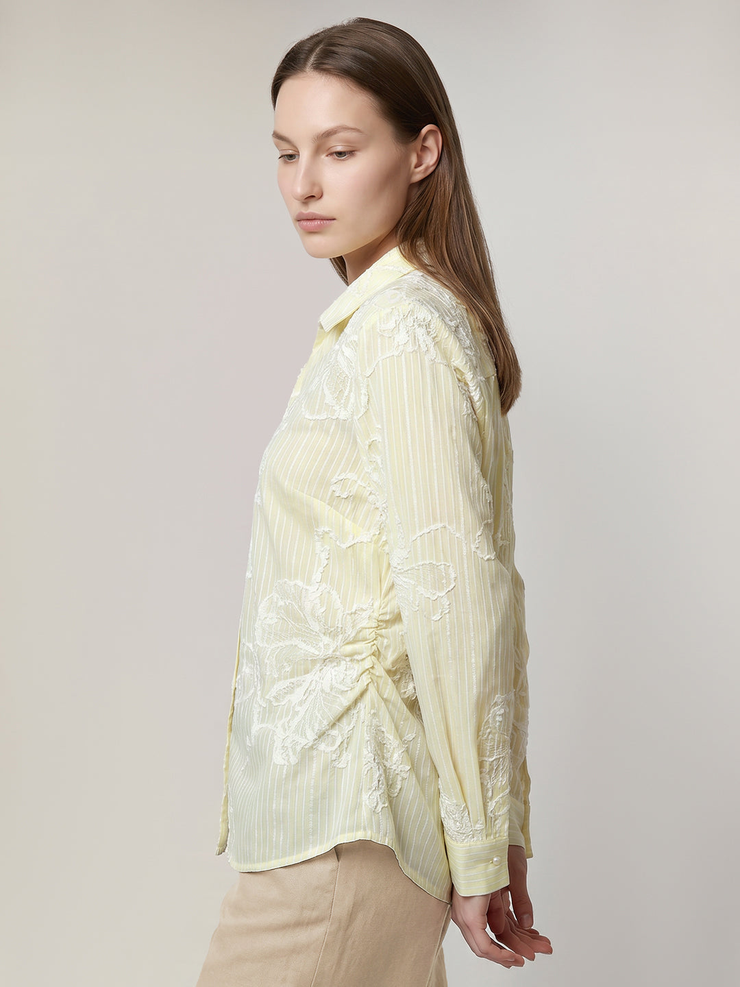 Embroidered Striped Shirt