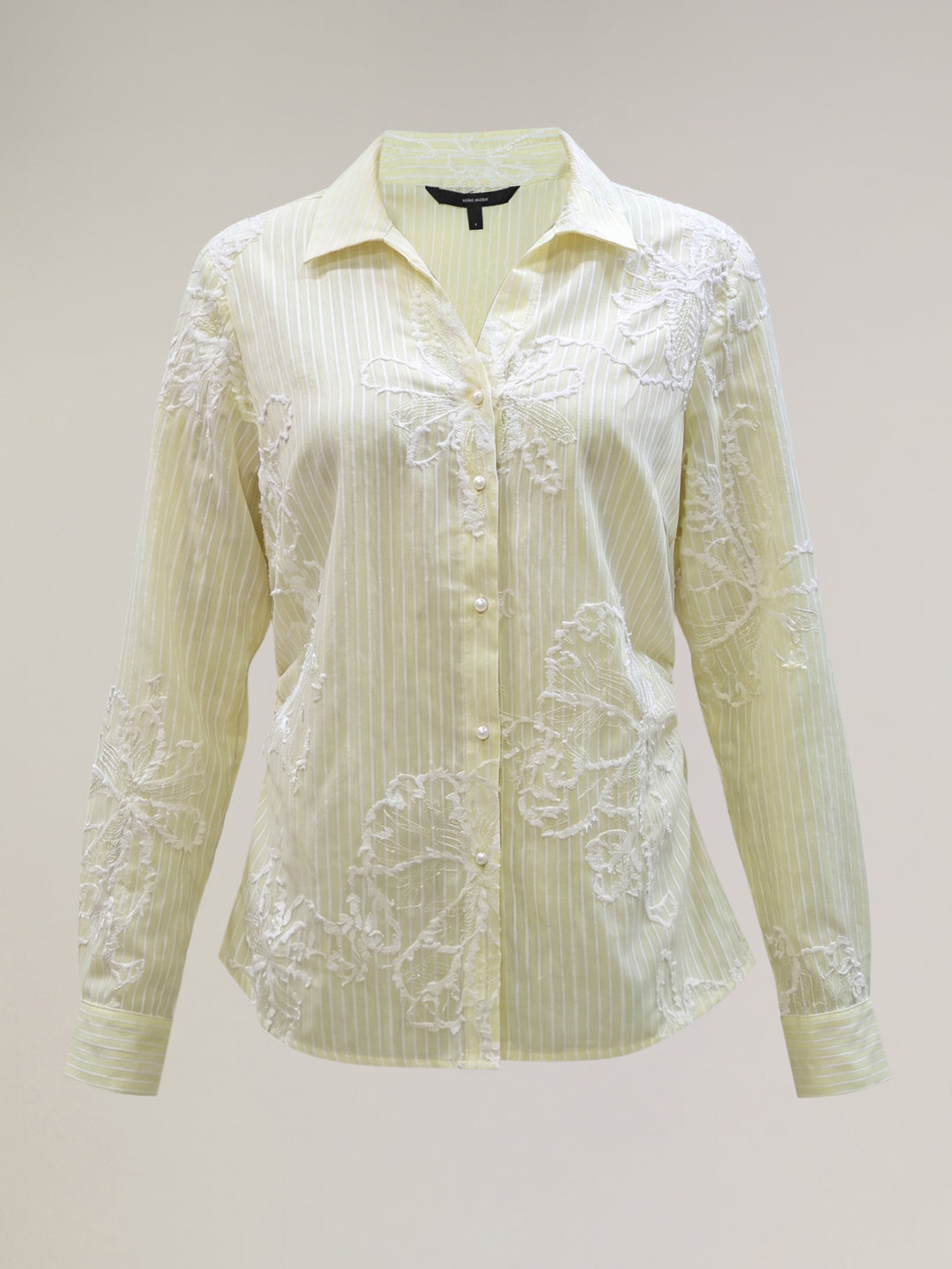 Embroidered Striped Shirt