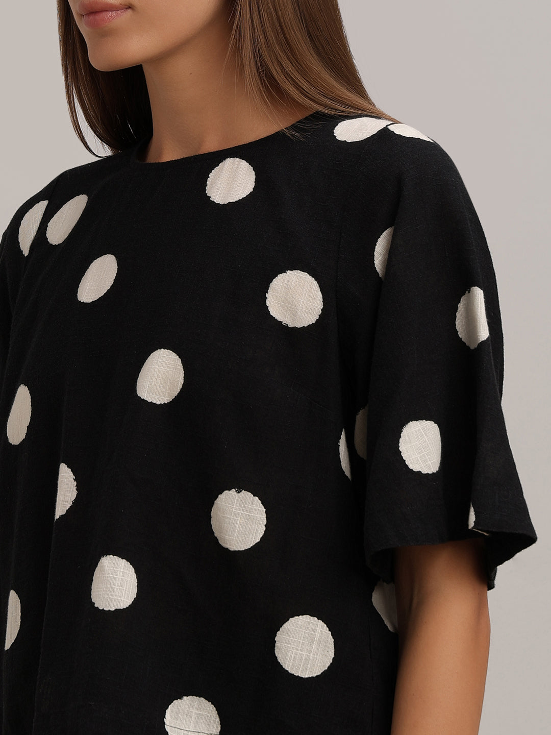Black Polka Dot Top