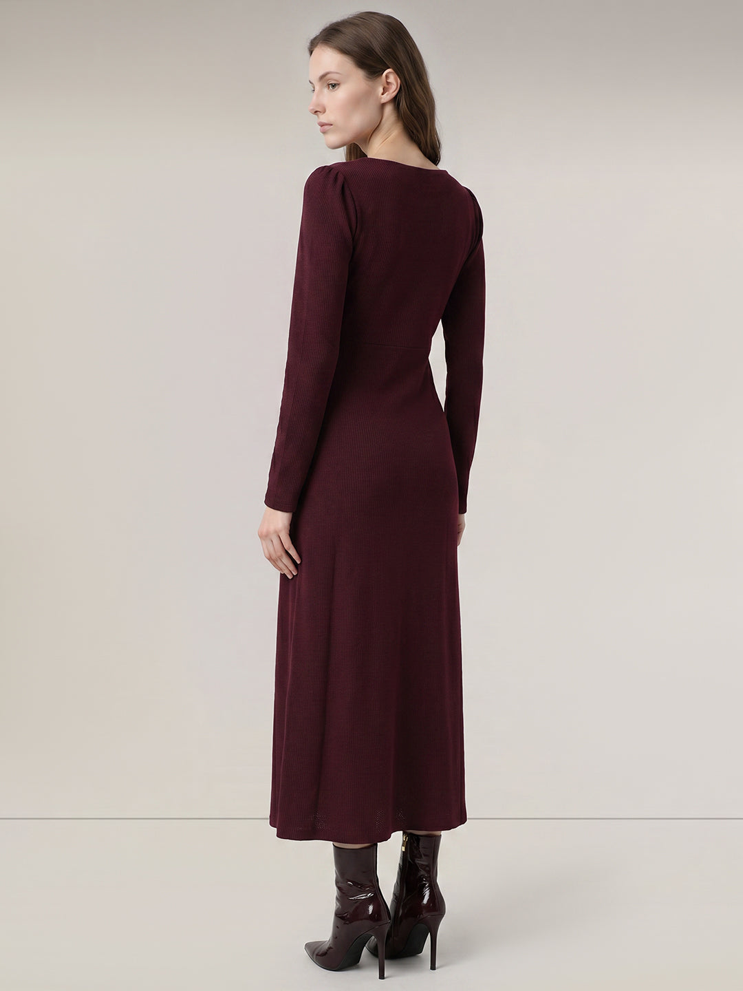 V-Neck Midaxi Dress