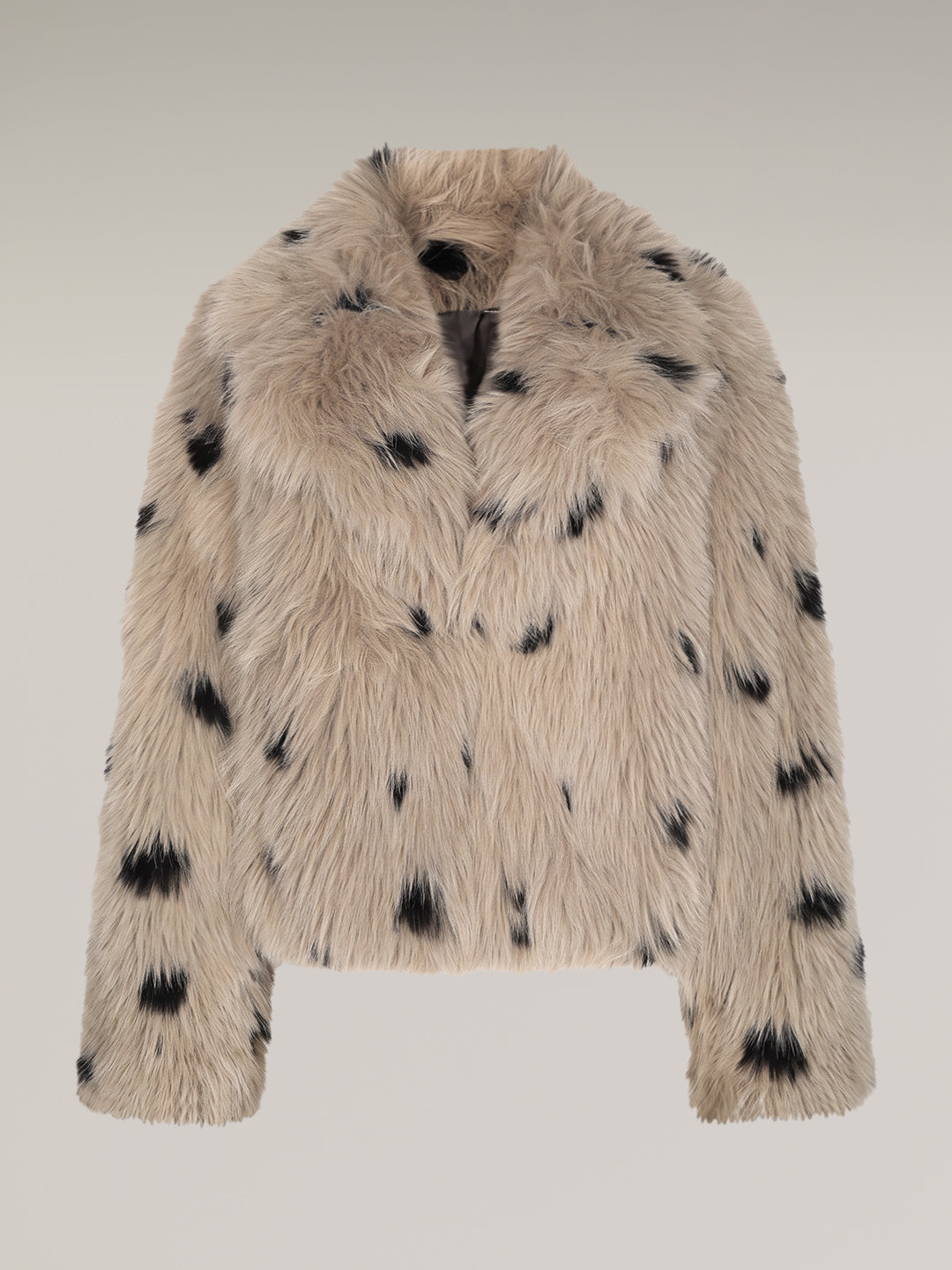 Printed Faux Fur Jacket