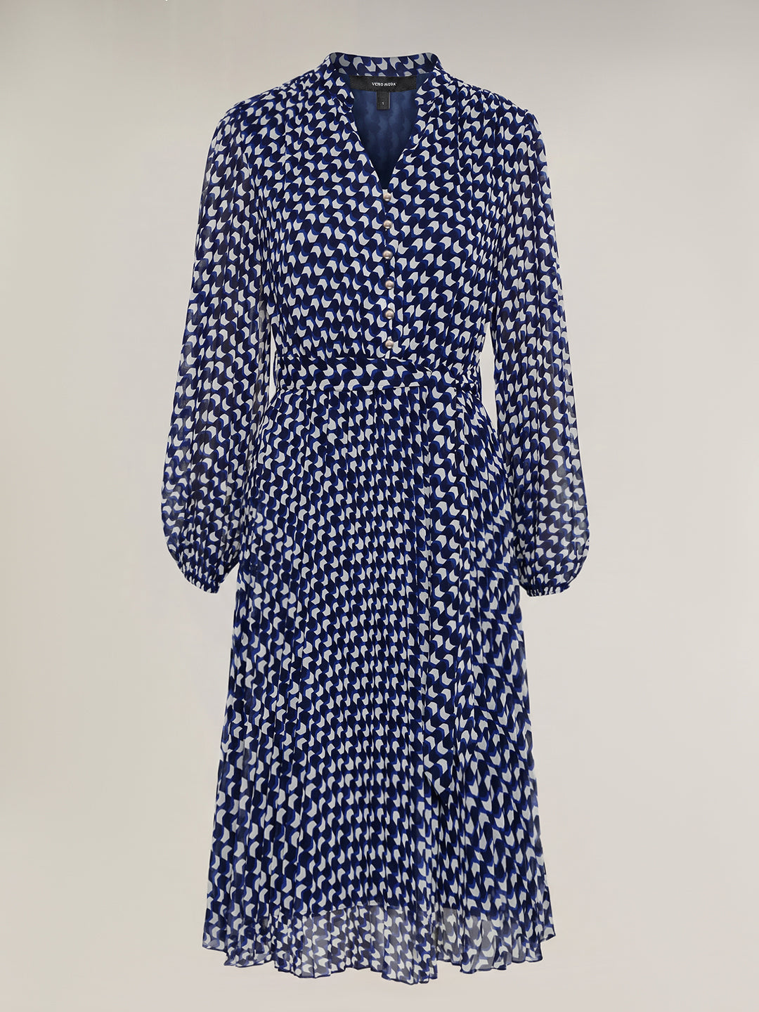 Blue Printed Midaxi Dress
