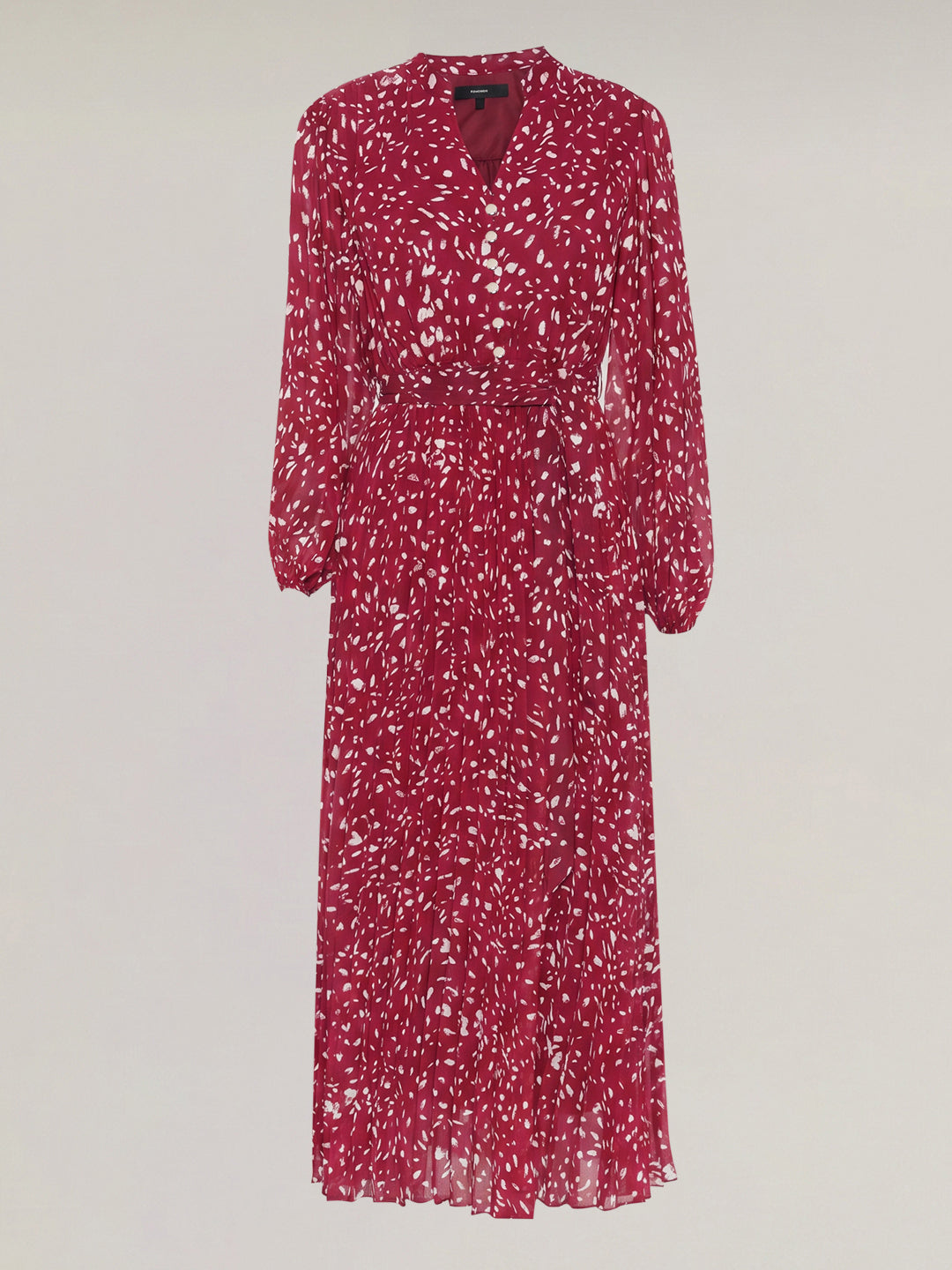 Red Printed Midaxi Dress