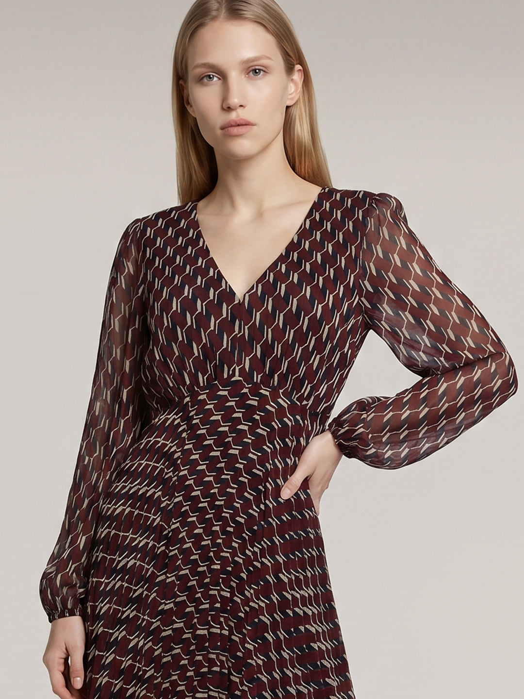 Printed Midi Dress