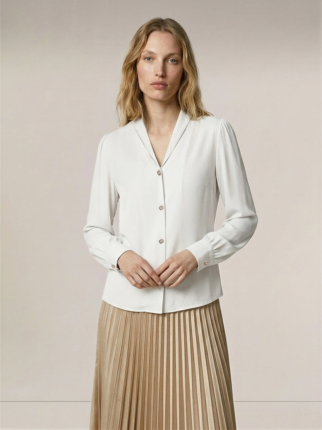White Full Sleeves Shirt