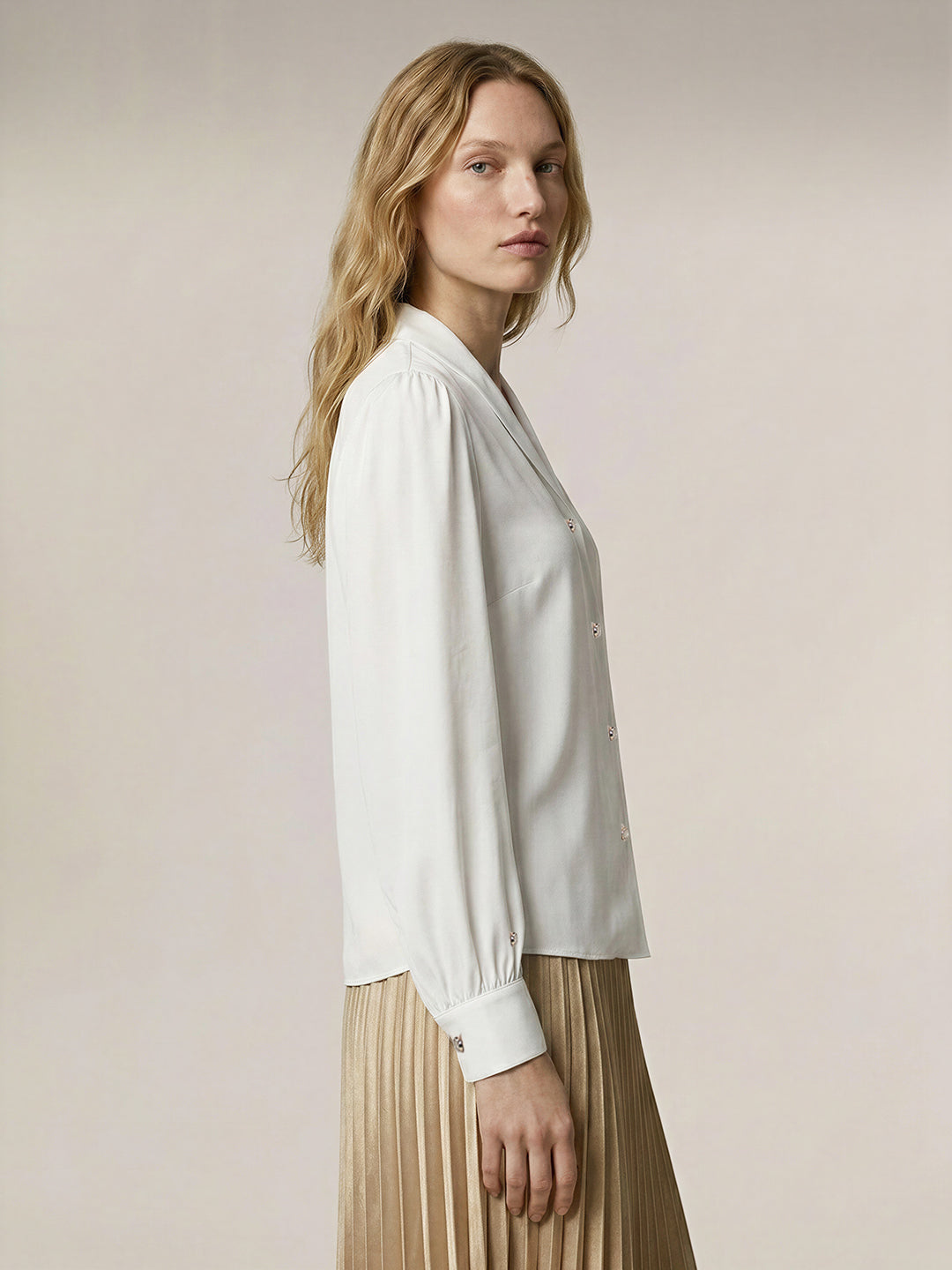 White Full Sleeves Shirt
