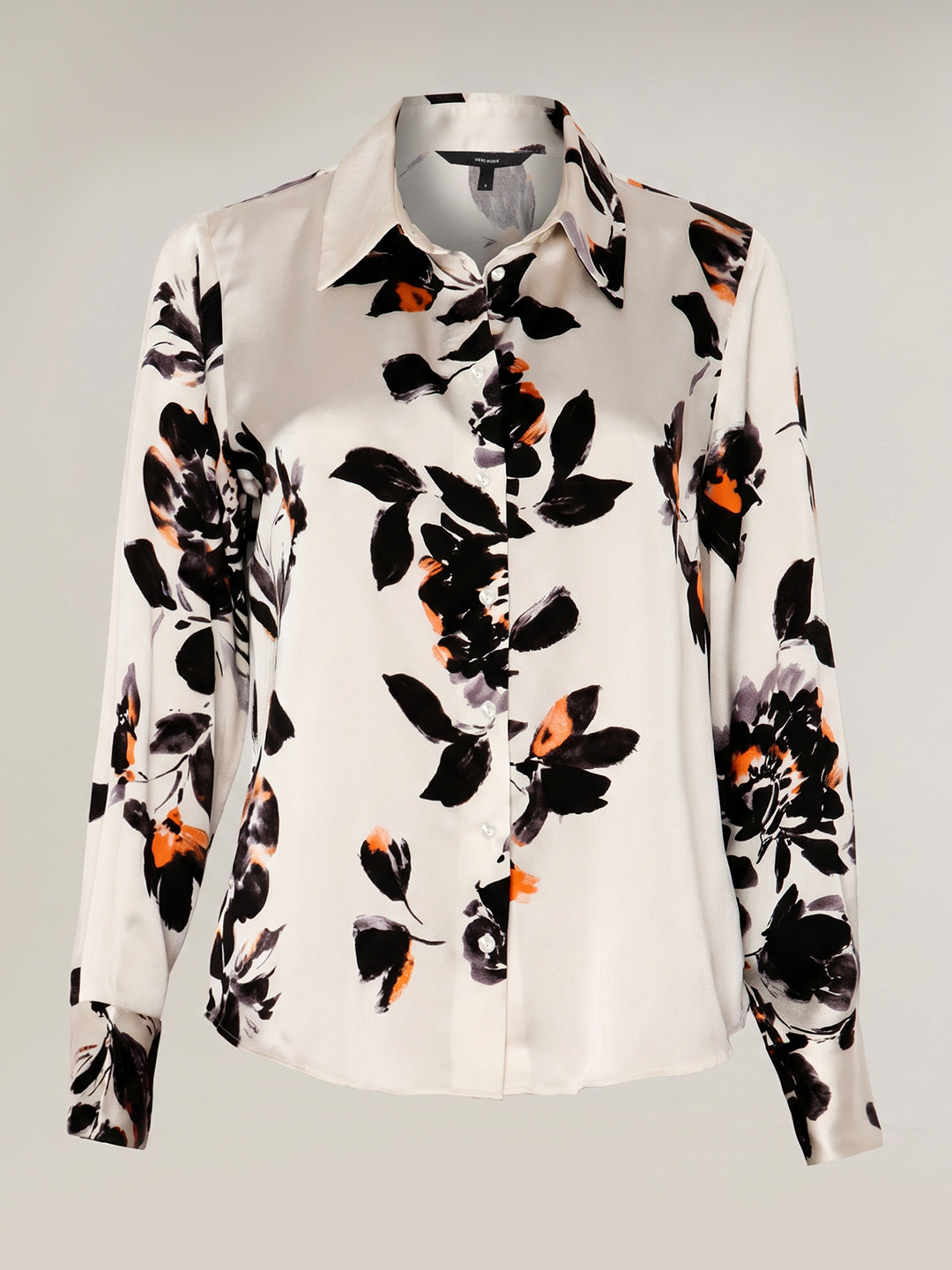 White Floral Print Shirt