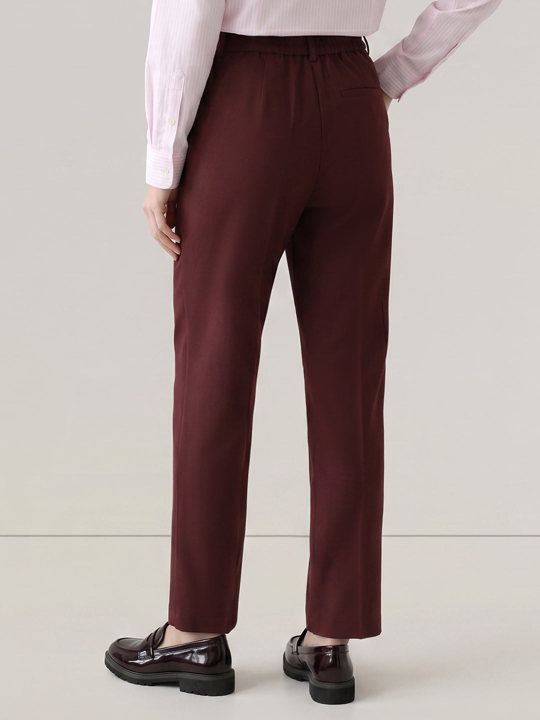 Brown Mid Rise Pants