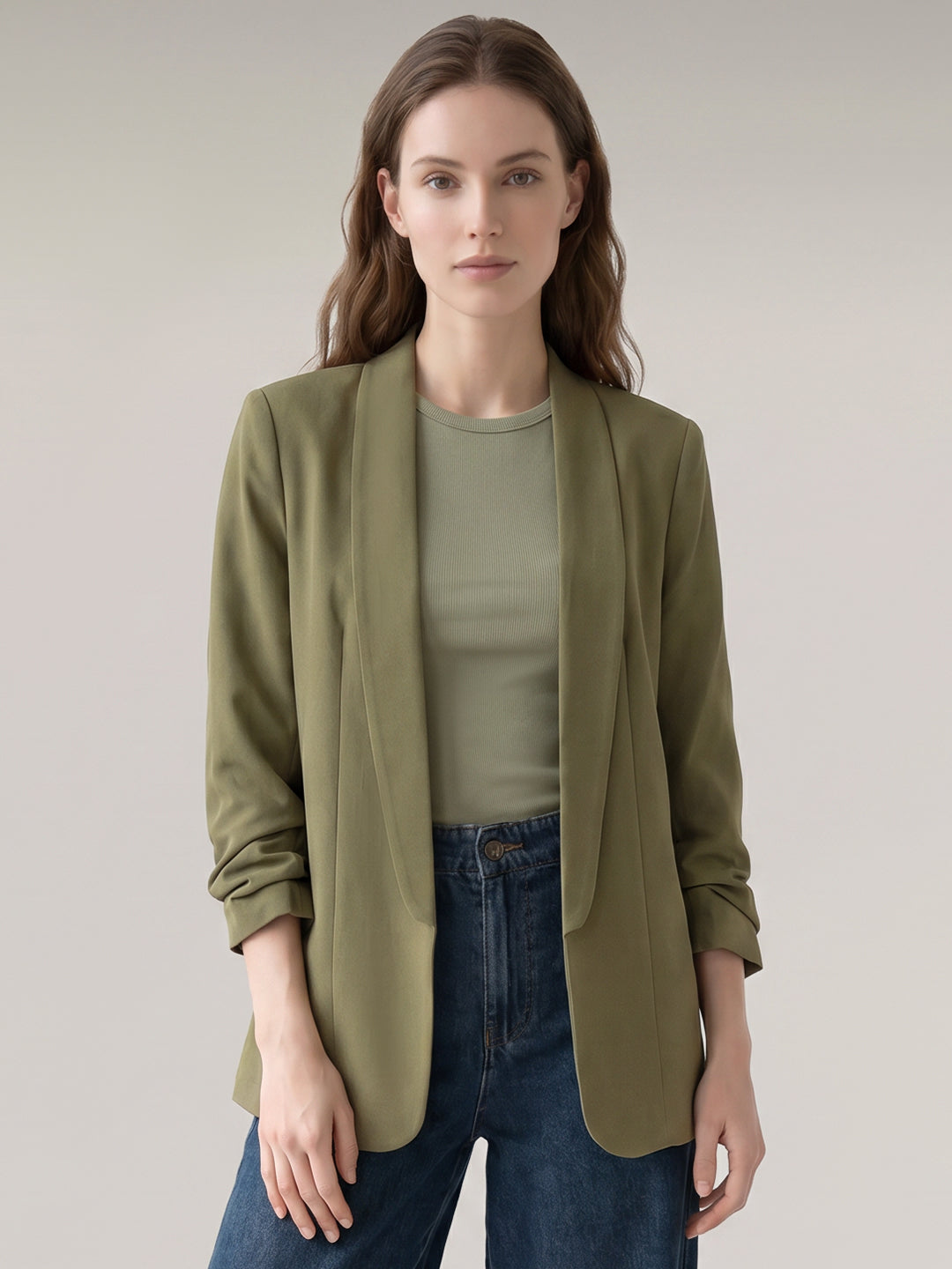 Olive Green Tailored Blazer